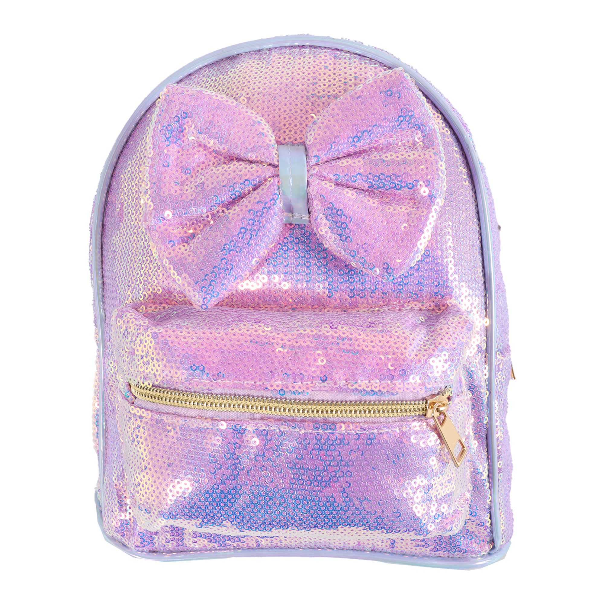 2673 LILAC FLOWERS SEQUIN KIDS BACKPACK - Image 2
