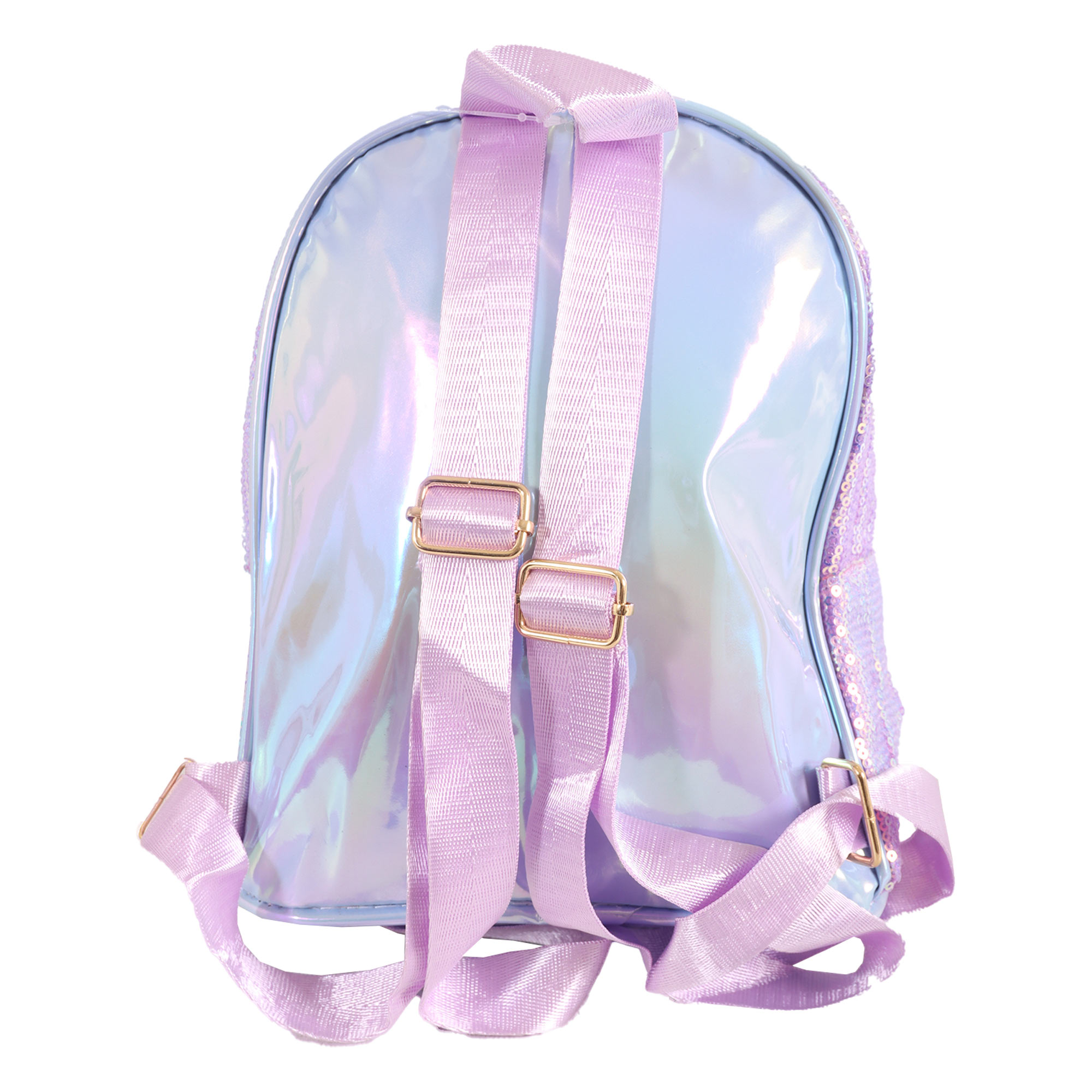 2673 LILAC FLOWERS SEQUIN KIDS BACKPACK - Image 3