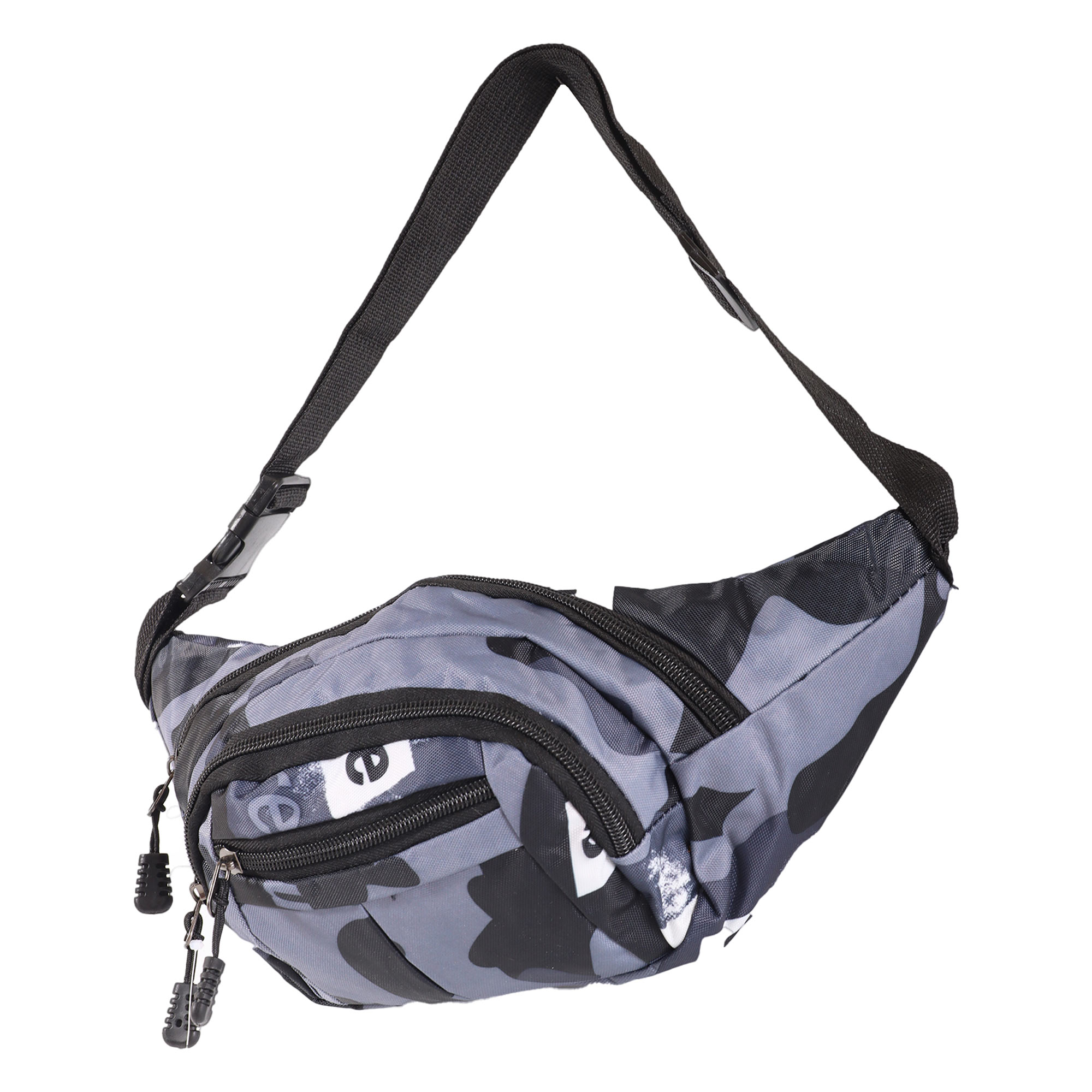 8042 BLACK/GREY ARMY LORENZ WAIST BAG - Image 2