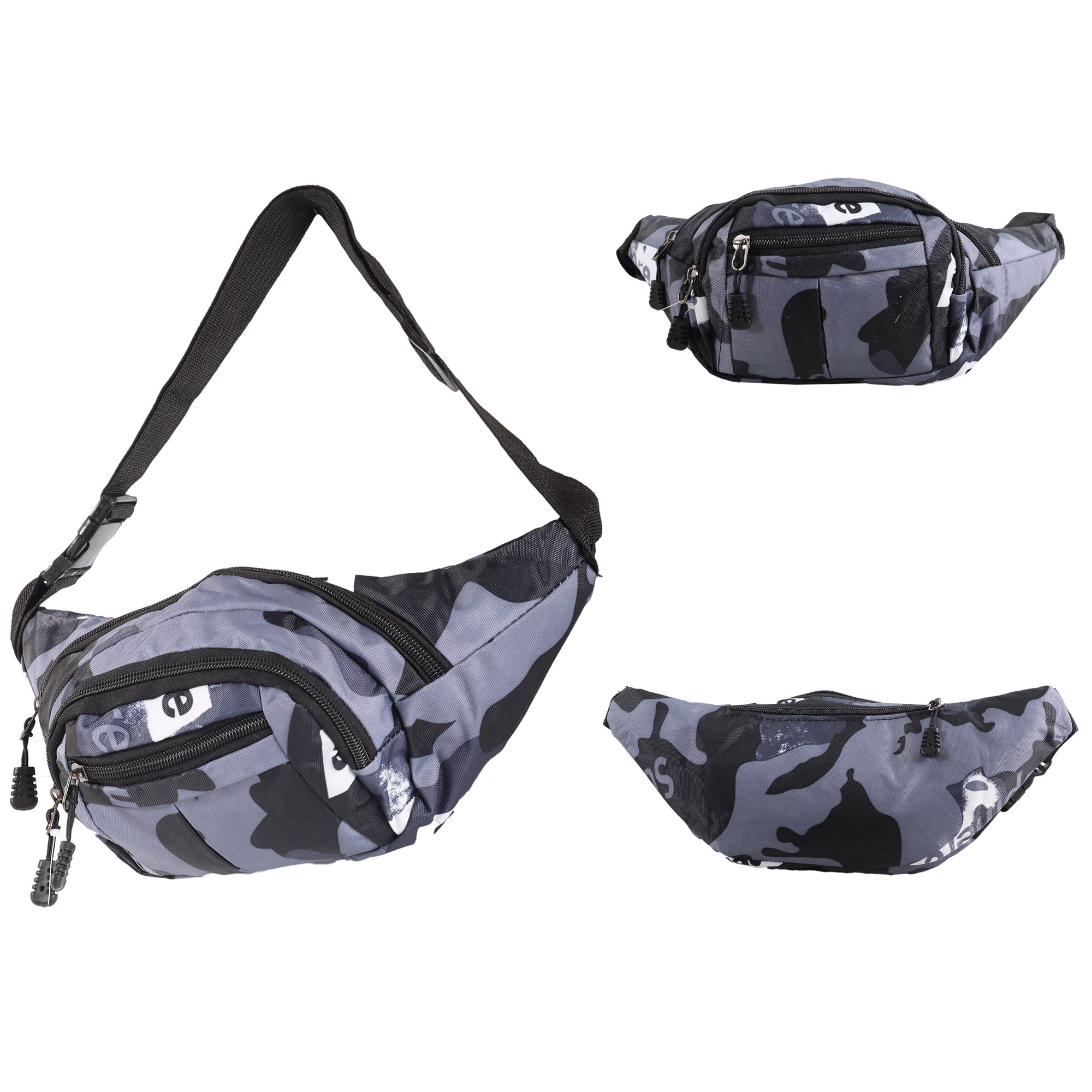 8042 BLACK/GREY ARMY LORENZ WAIST BAG