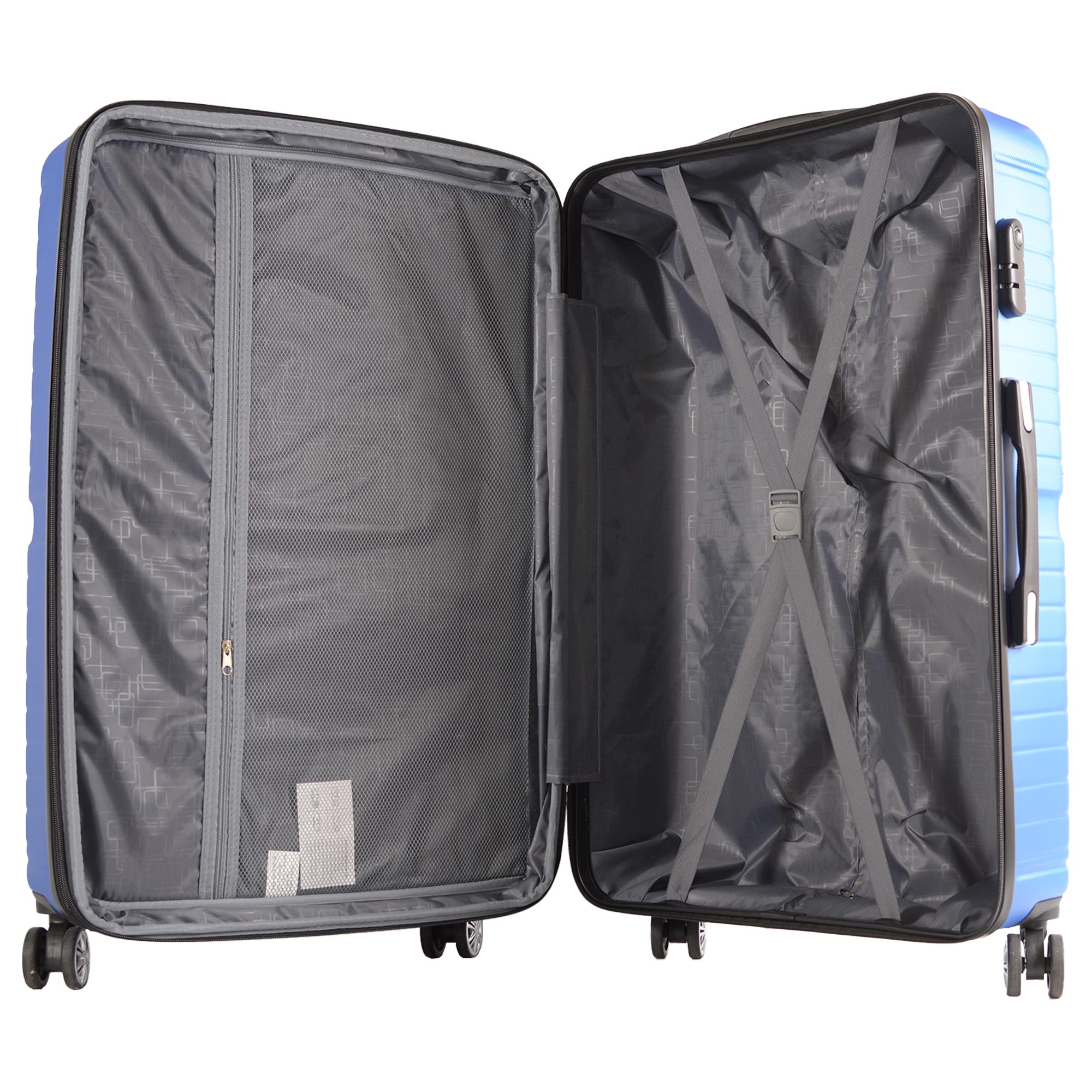 T-HC-12 ROYAL BLUE TRAVEL TROLLEY SUITCASE SET OF 3 - Image 7