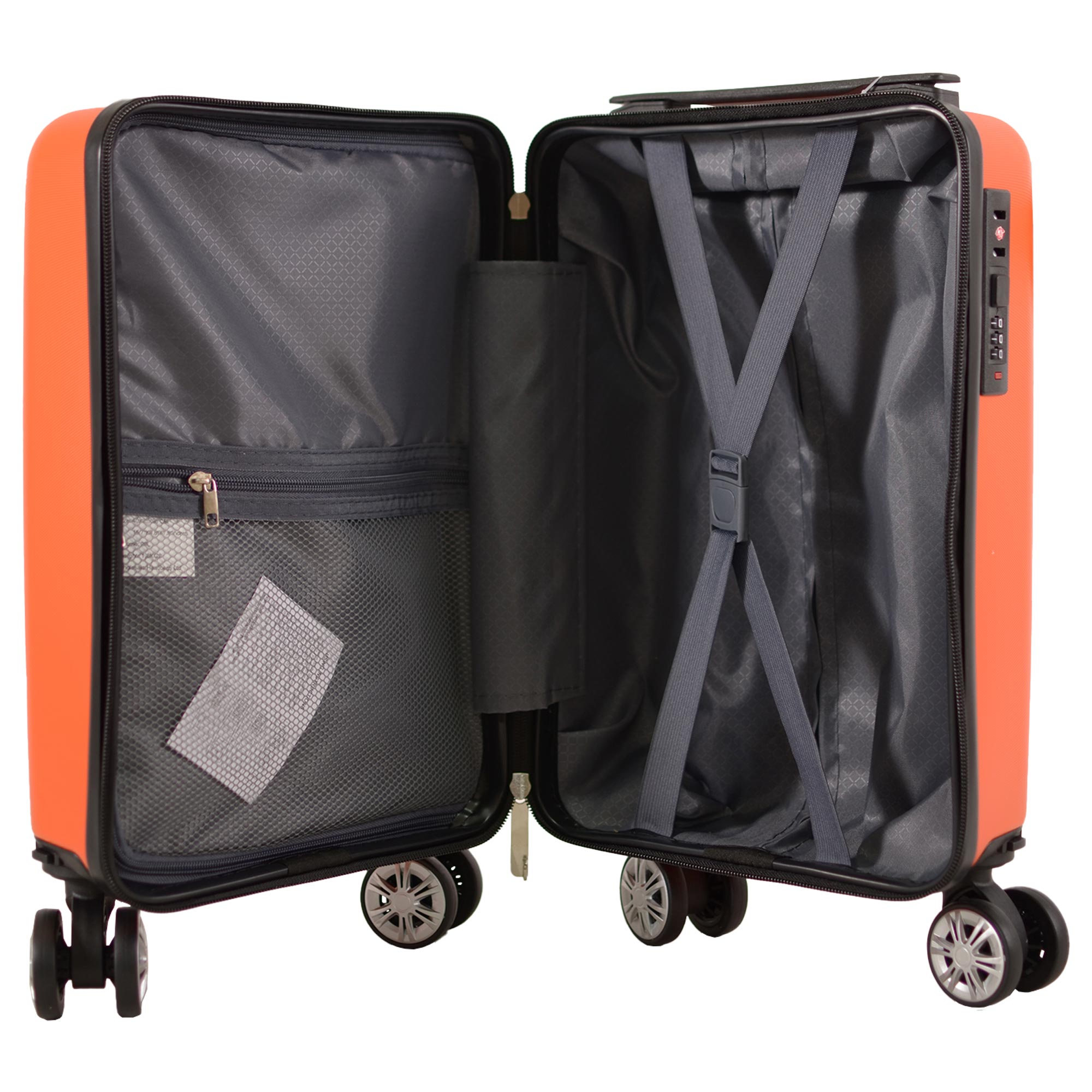 T-HC-US-1615 ORANGE UNDER-SEAT CABIN-SIZE TRAVEL TROLLEY - Image 7