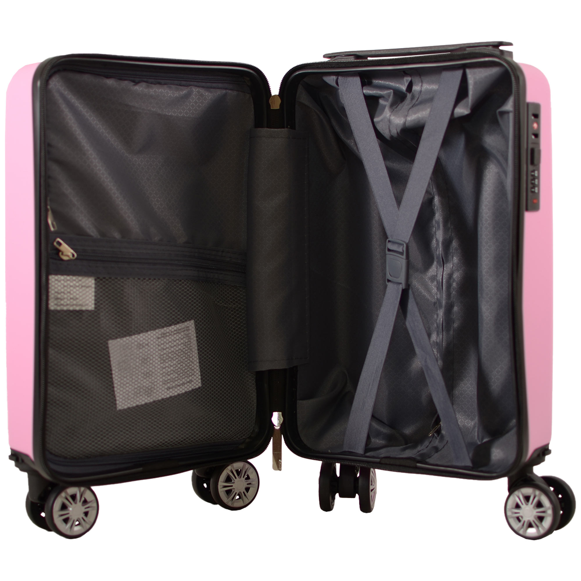 T-HC-US-1615 PINK UNDER-SEAT CABIN-SIZE TRAVEL TROLLEY - Image 7