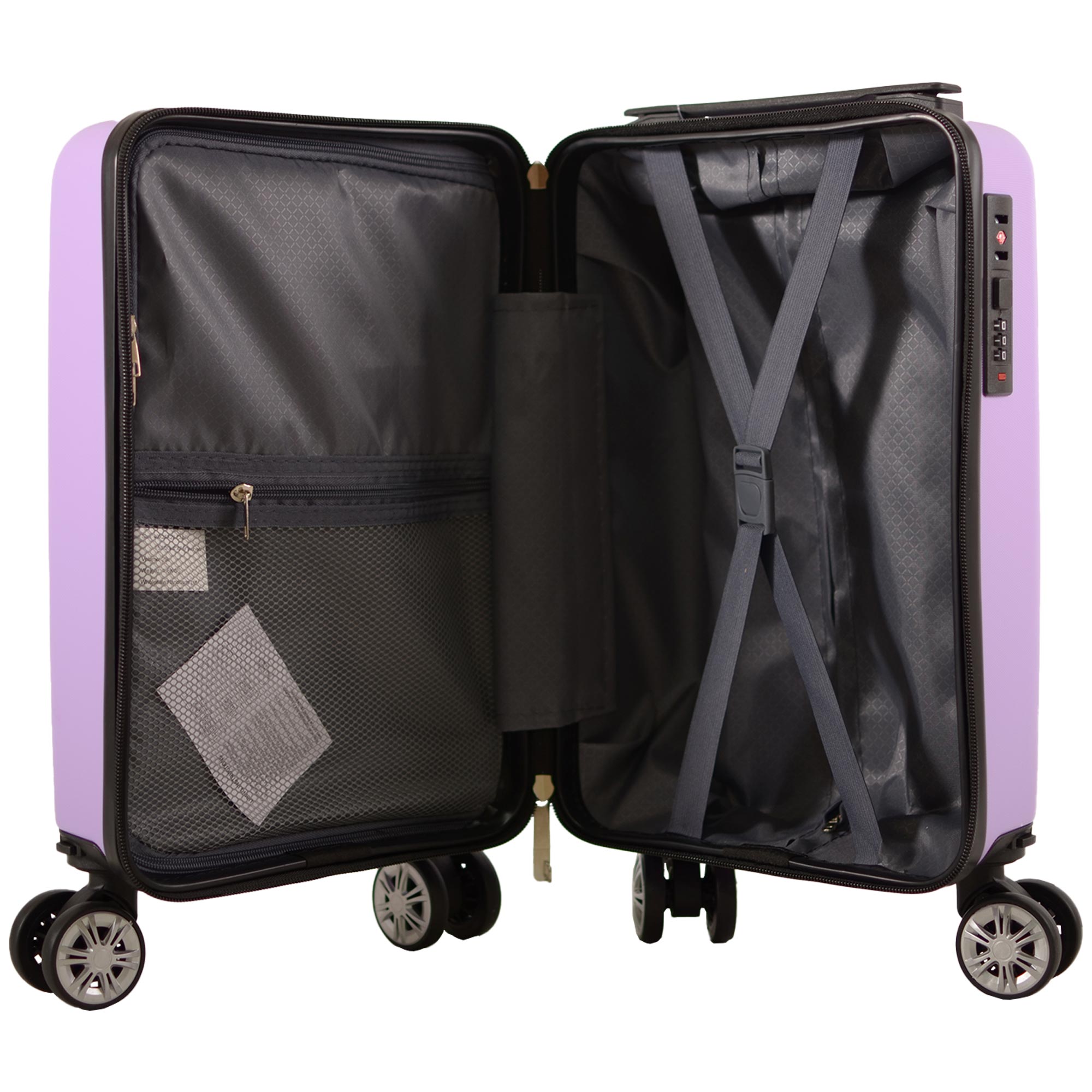 T-HC-US-1615 PURPLE UNDER-SEAT CABIN-SIZE TRAVEL TROLLEY - Image 7