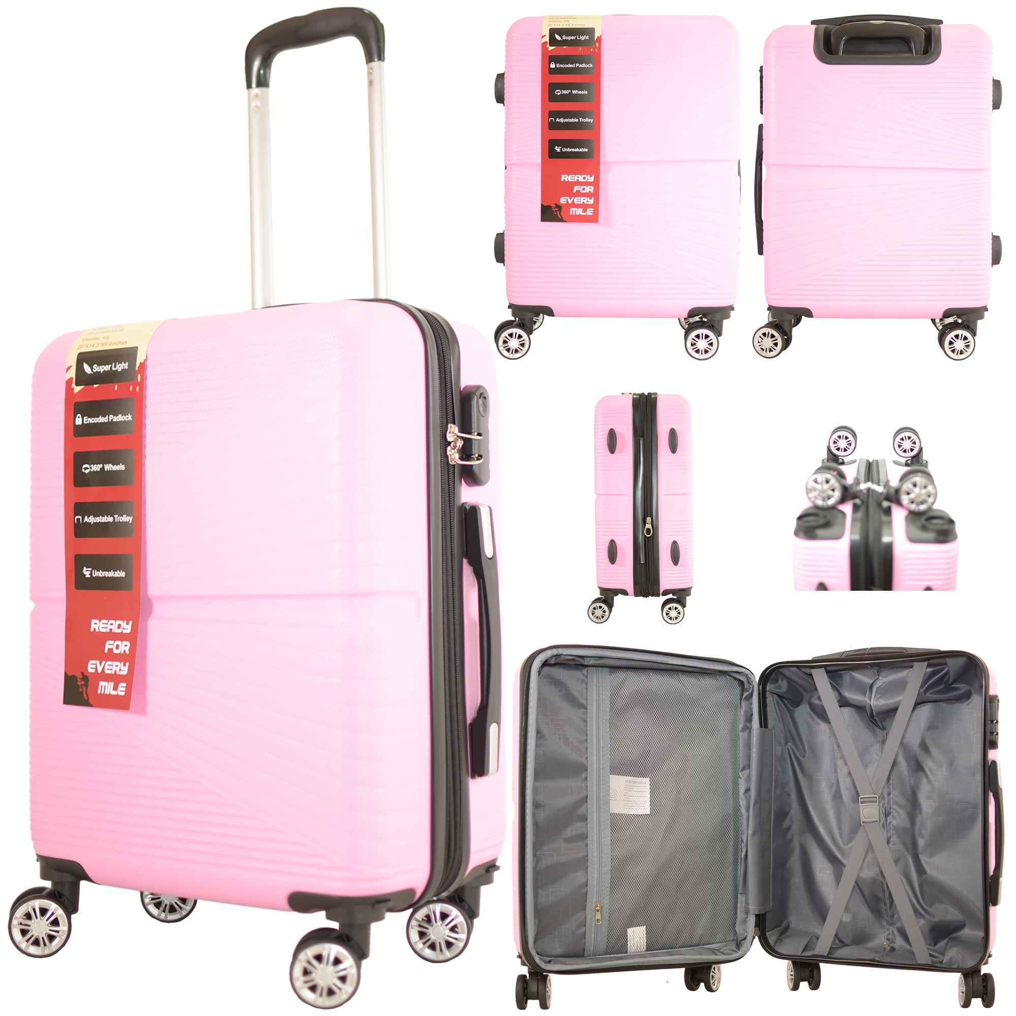 T-HC-CABIN-2012 PINK TRAVEL TROLLEY