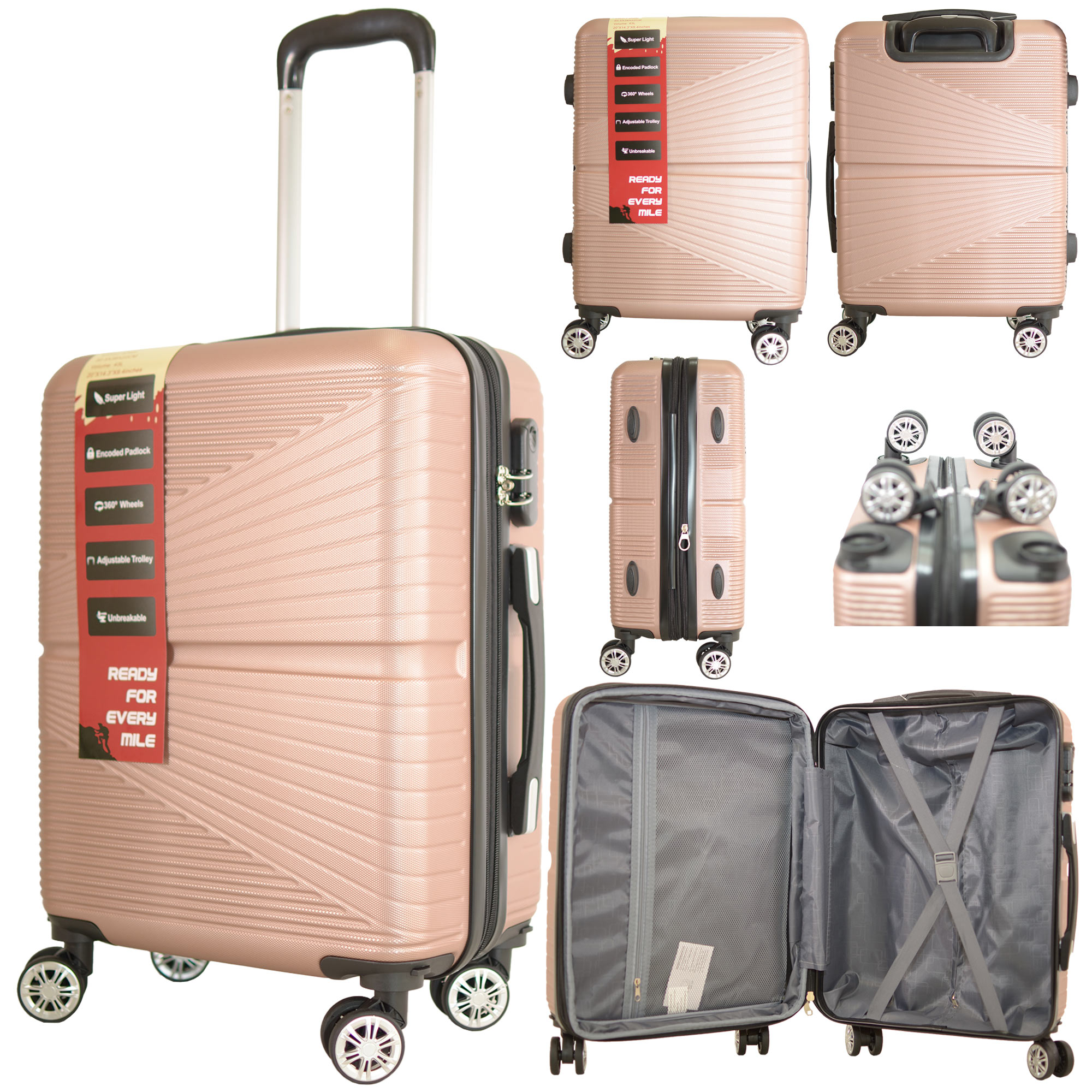 T-HC-CABIN-2012 ROSE GOLD TRAVEL TROLLEY