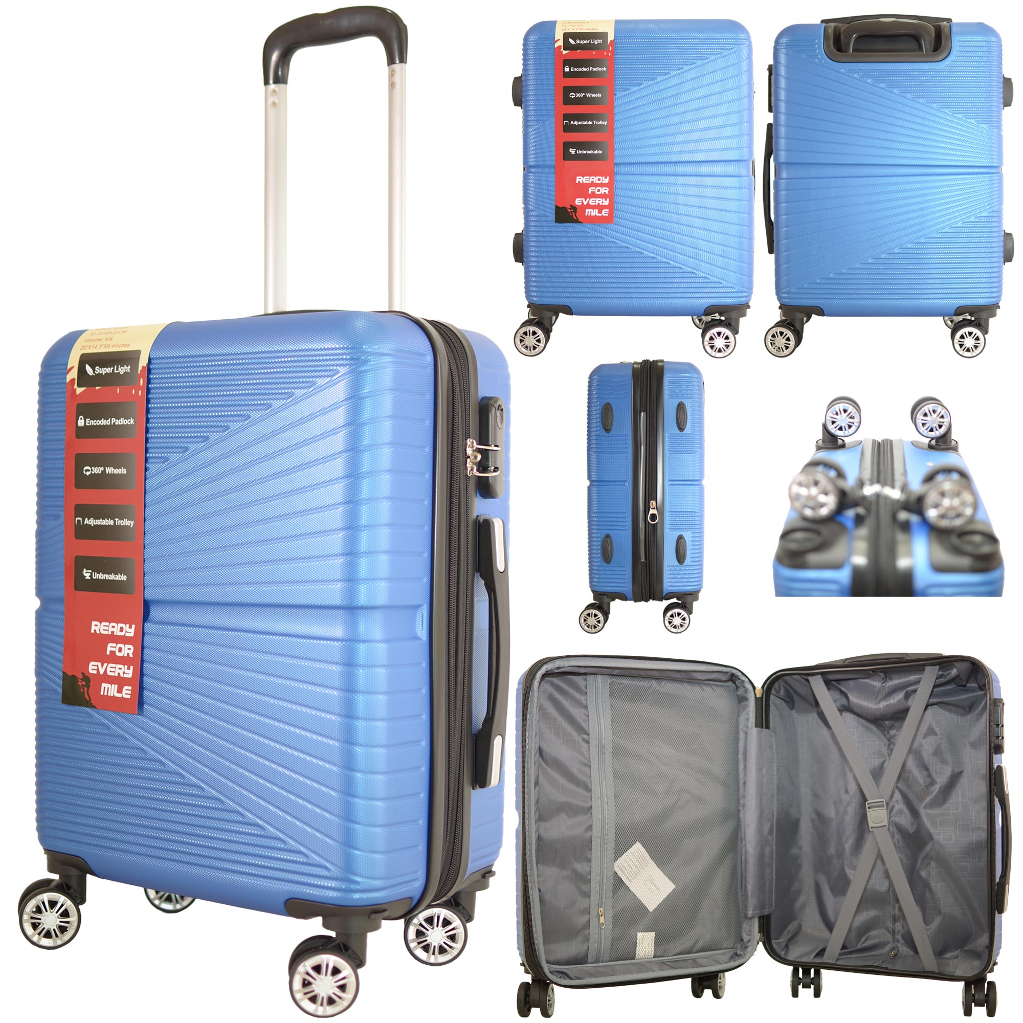 T-HC-CABIN-2012 ROYAL BLUE TRAVEL TROLLEY