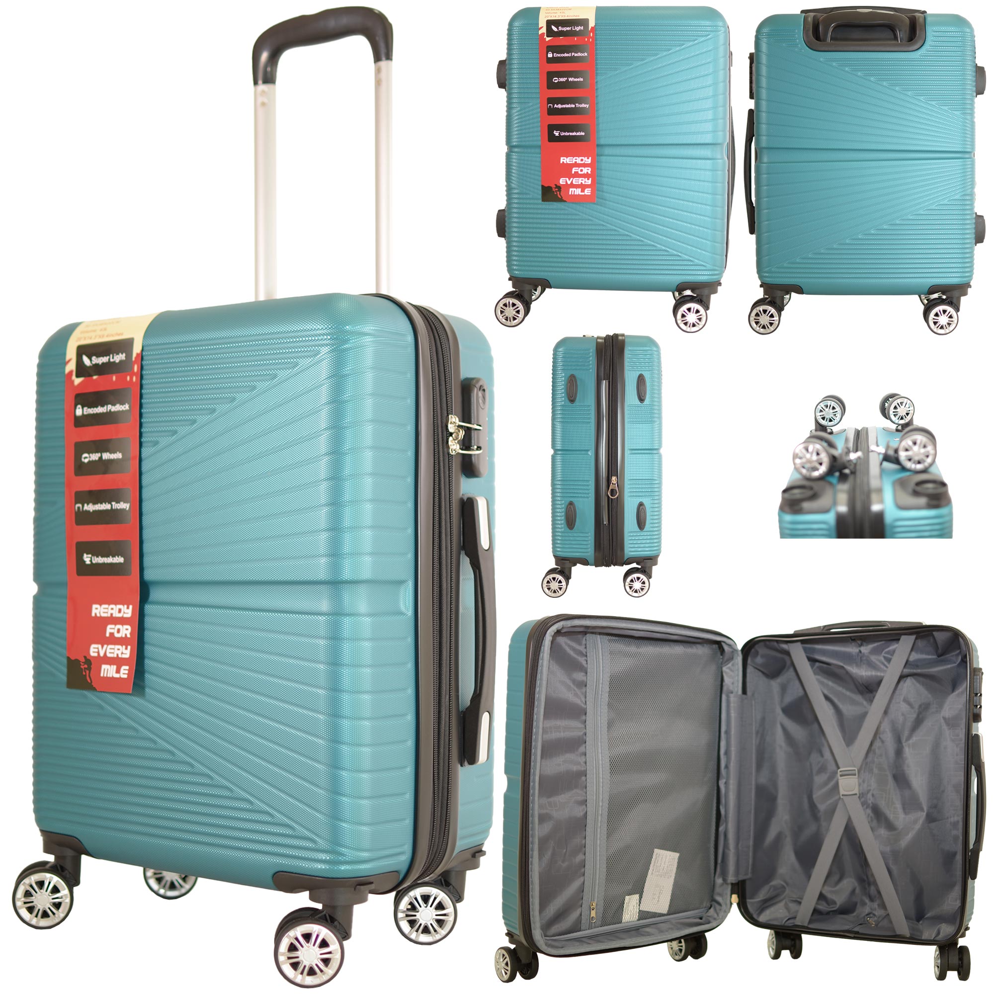 T-HC-CABIN-2012 TEAL TRAVEL TROLLEY