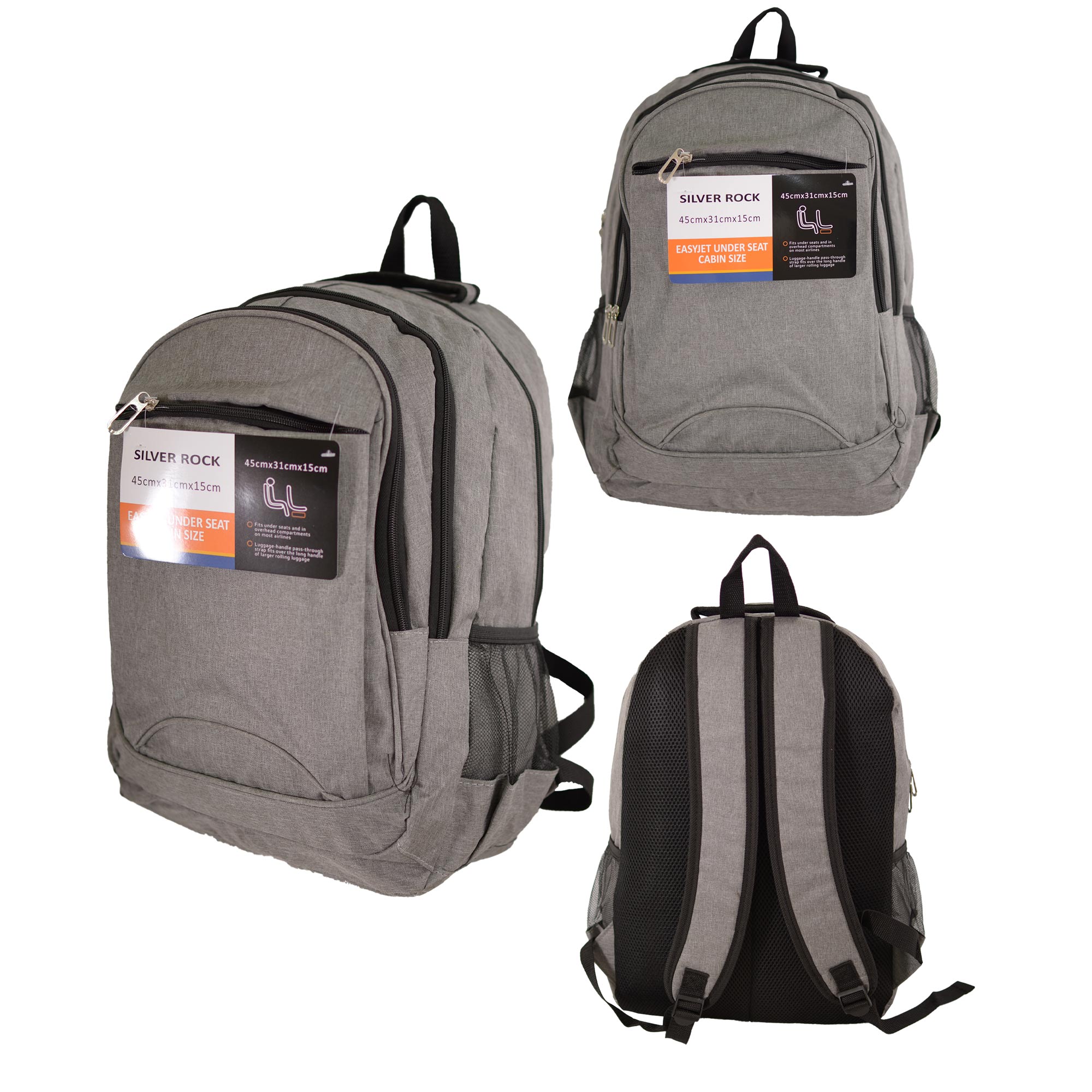 BP-124 GREY EASYJET TRAVEL BACKPACK