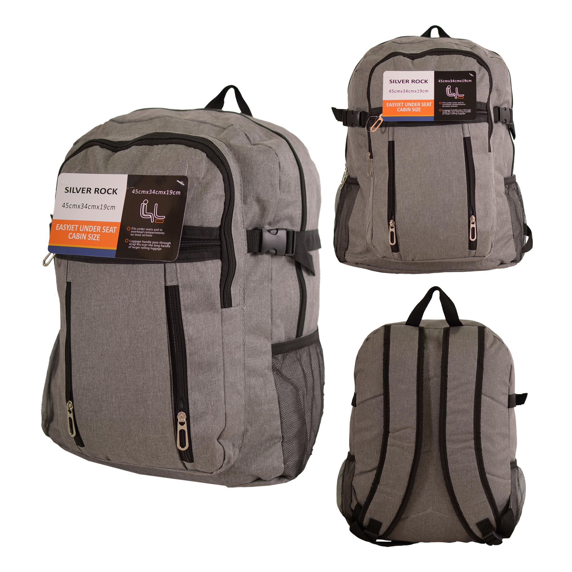 BP-129 GREY EASYJET TRAVEL BACKPACK