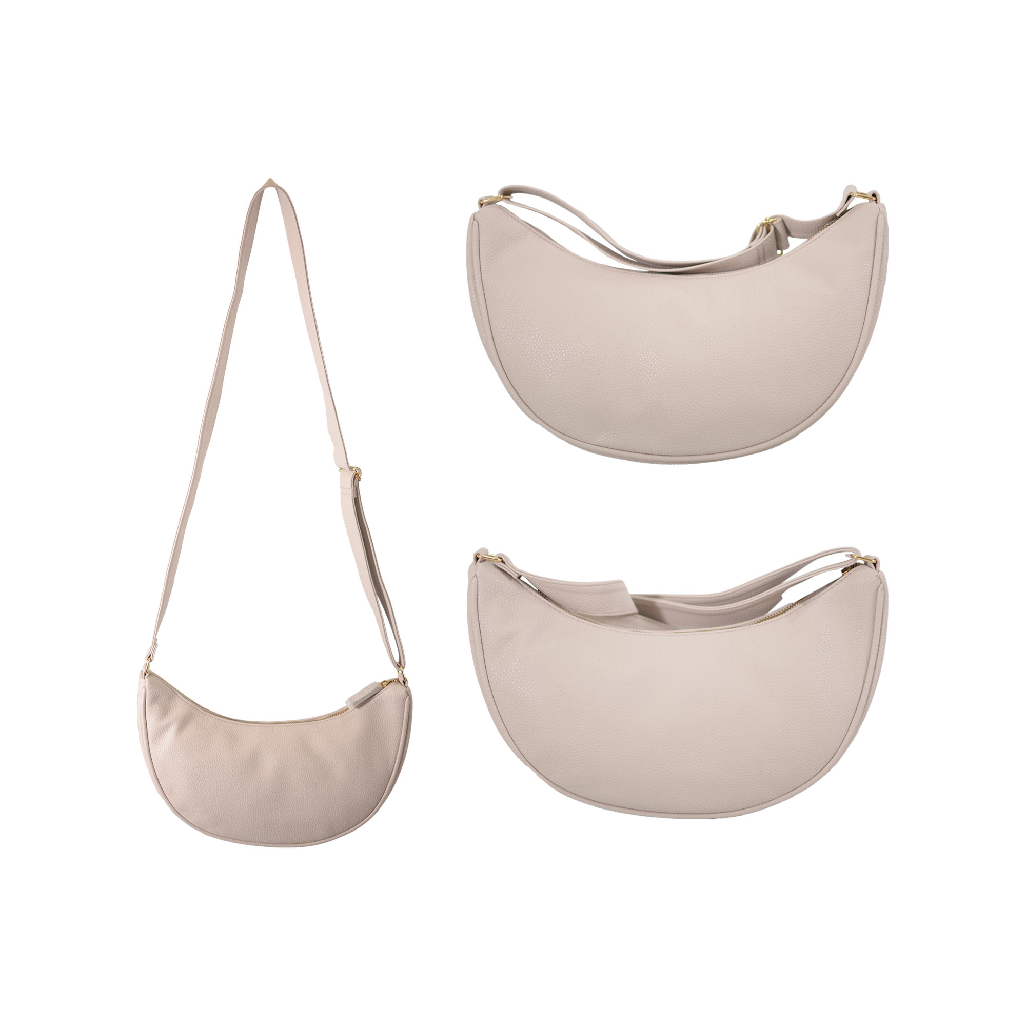 JBFB472 CREAM FAUX LEATHER HANDBAG