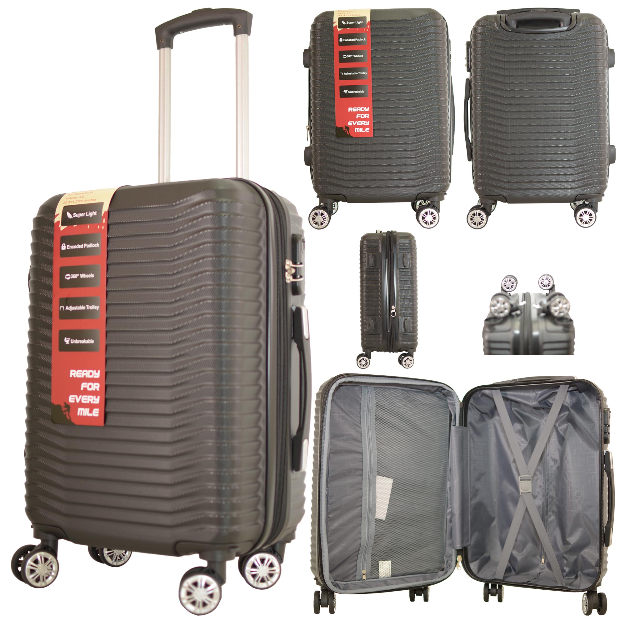 T-HC-CABIN-2026 BLACK TRAVEL TROLLEY