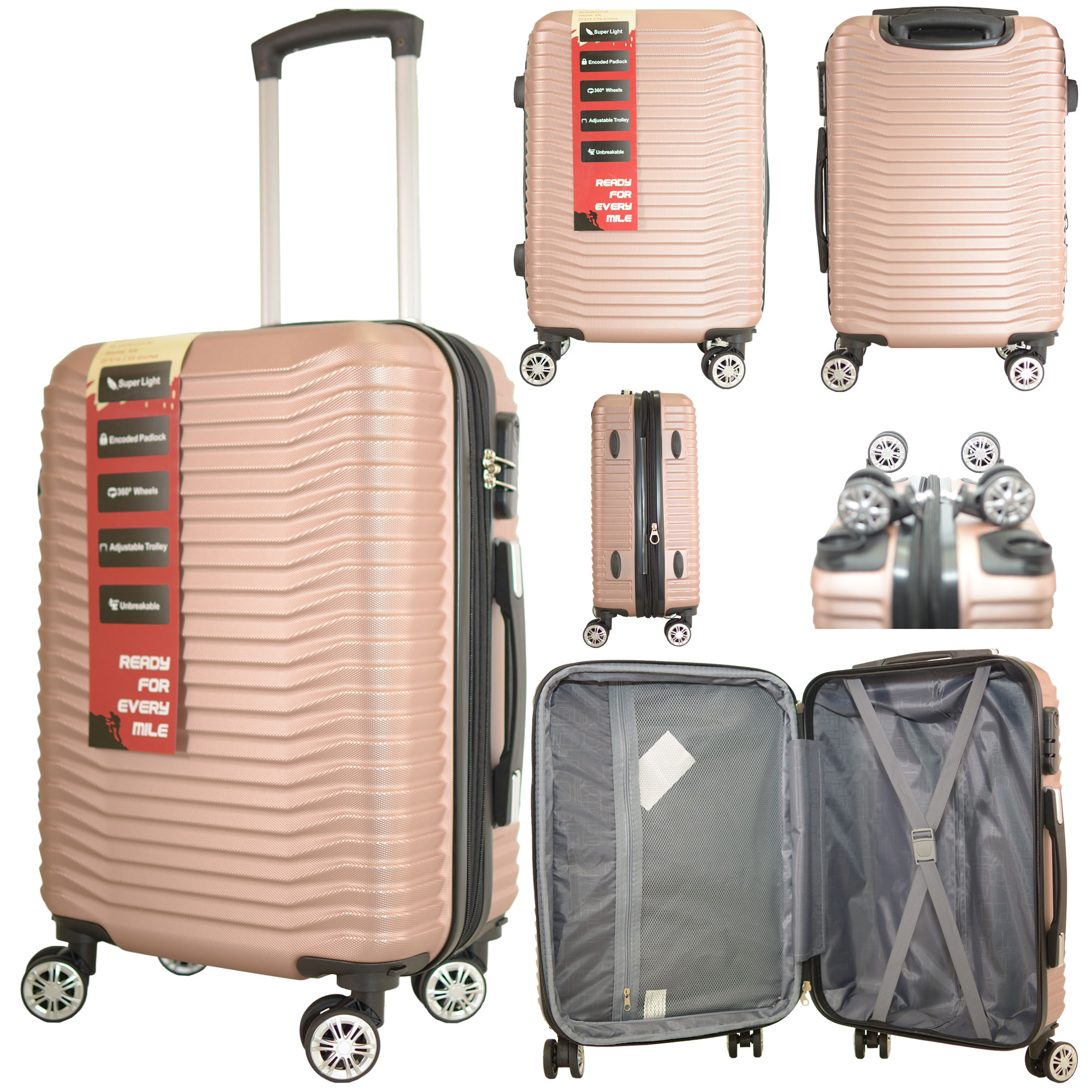 T-HC-CABIN-2026 ROSE GOLD TRAVEL TROLLEY