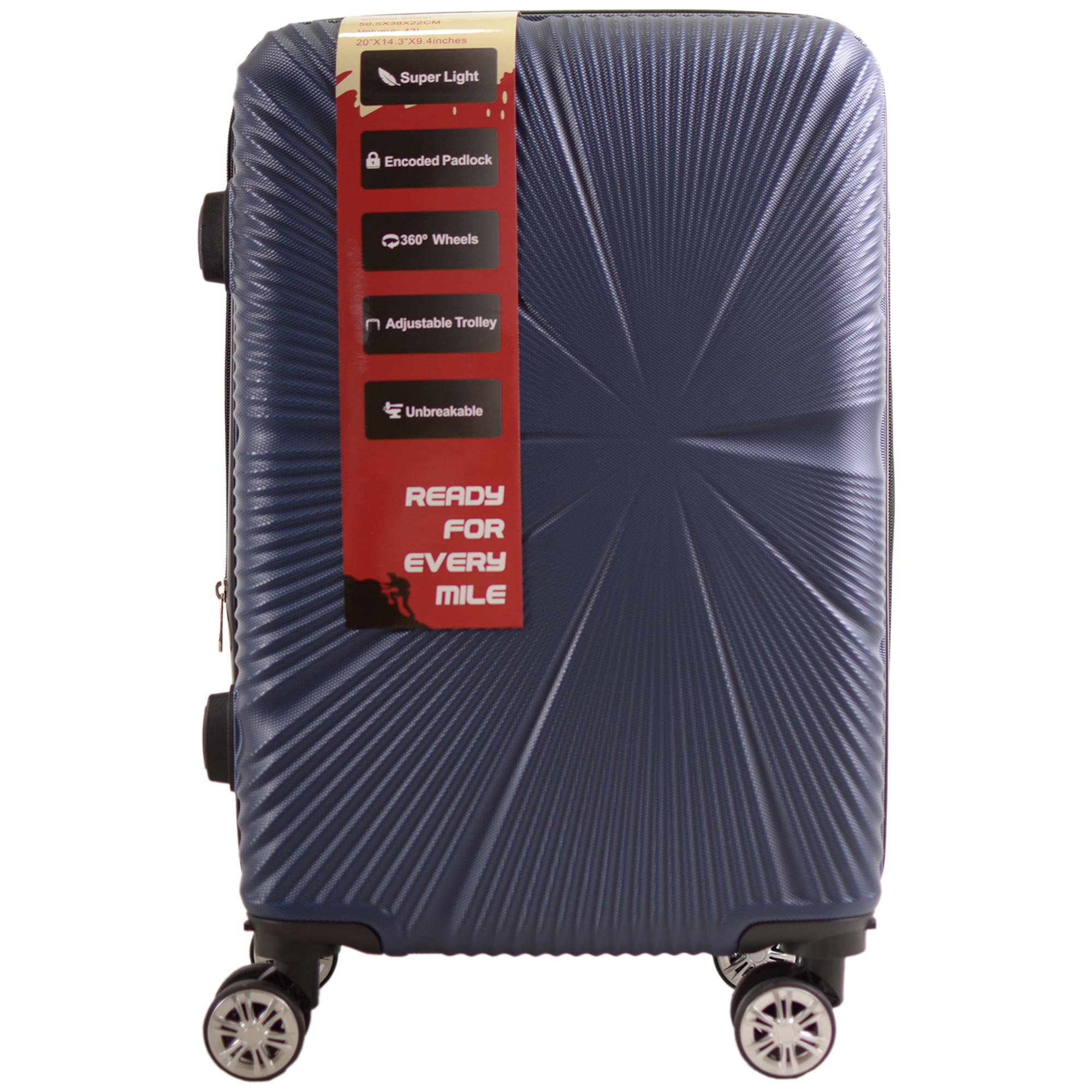 T-HC-CABIN-2029 NAVY CABIN-SIZE TRAVEL TROLLEY - Image 3