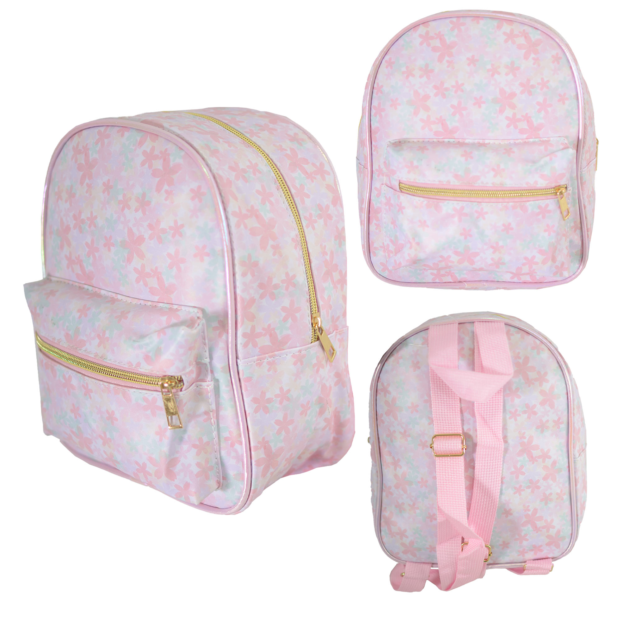 2672 PINK FLOWERS KIDS BACKPACK