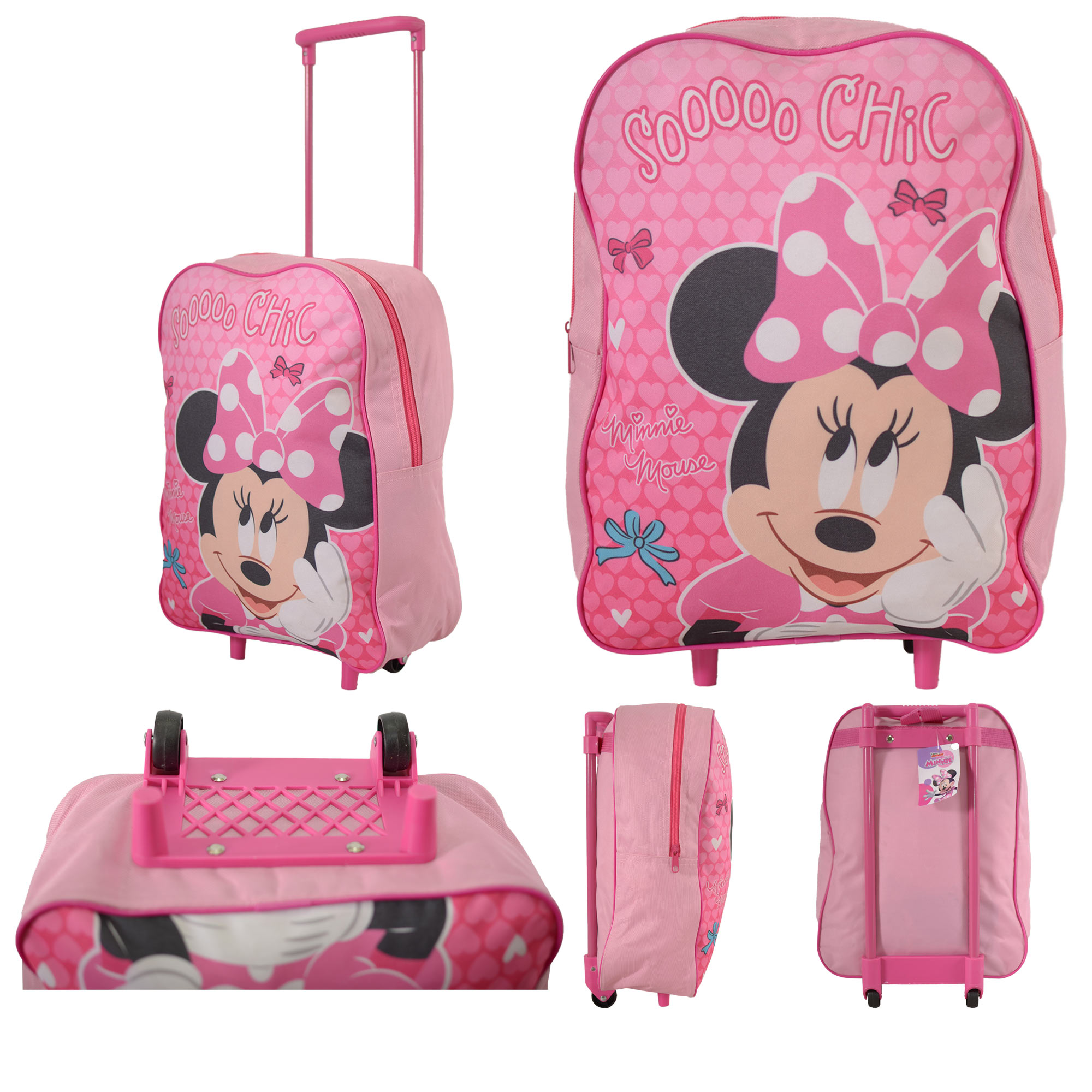 1000ET38-4394 PINK MINNIE KIDS PREMIUM FABRIC FOLDING TROLLEY