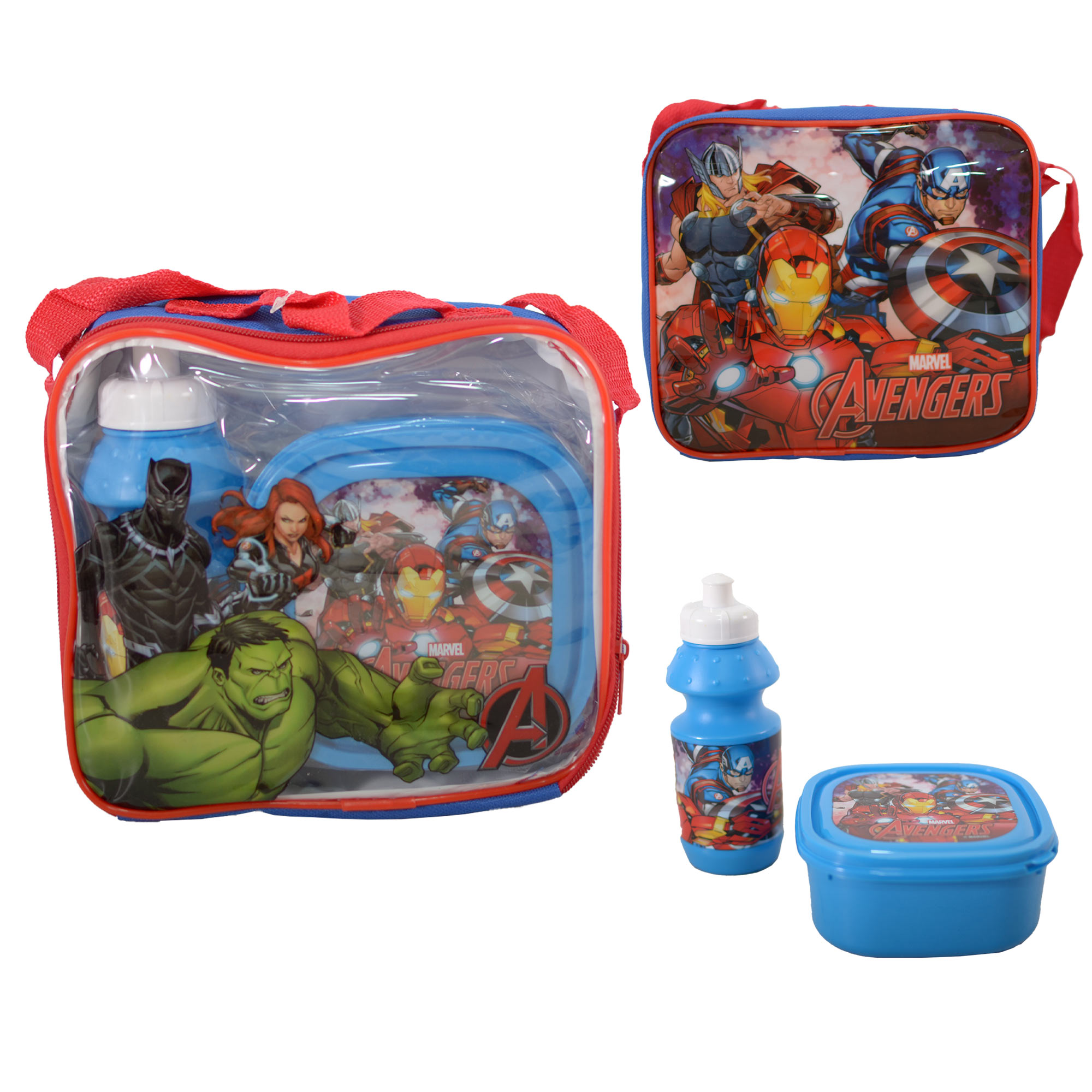 4160-2214 BLUE AVENGERS 3 PCS LUNCH BOX