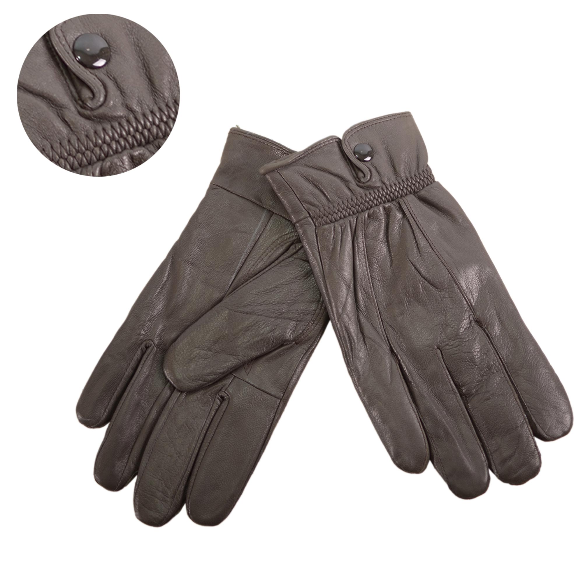 8910 BROWN LEATHER GLOVES MEDIUM
