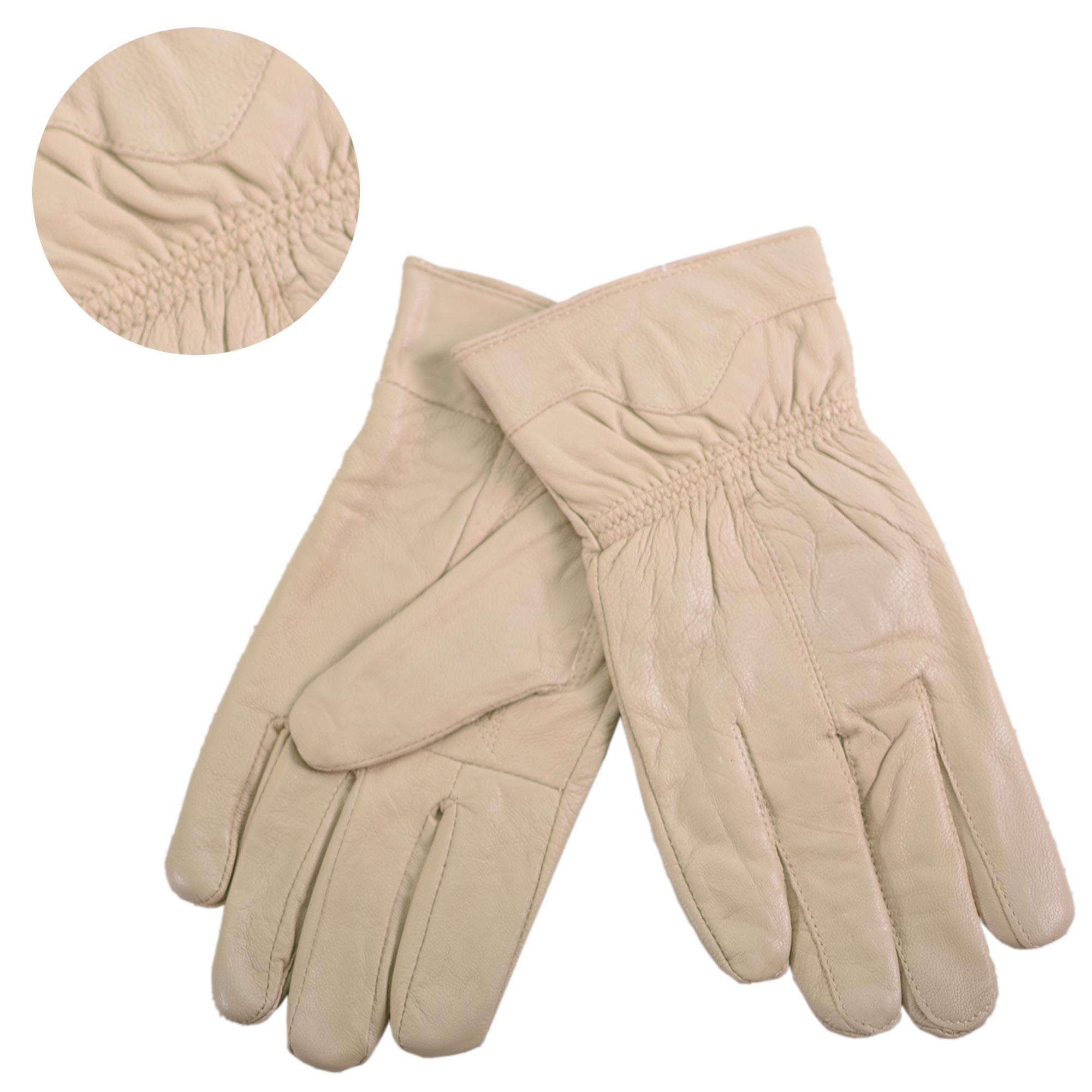 8911 LIGHT FAWN LEATHER GLOVES MEDIUM