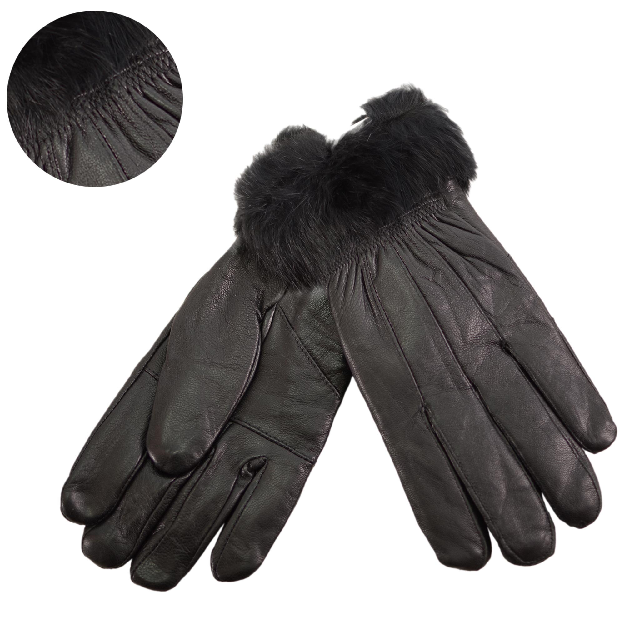 8912 BLACK LEATHER GLOVES LARGE