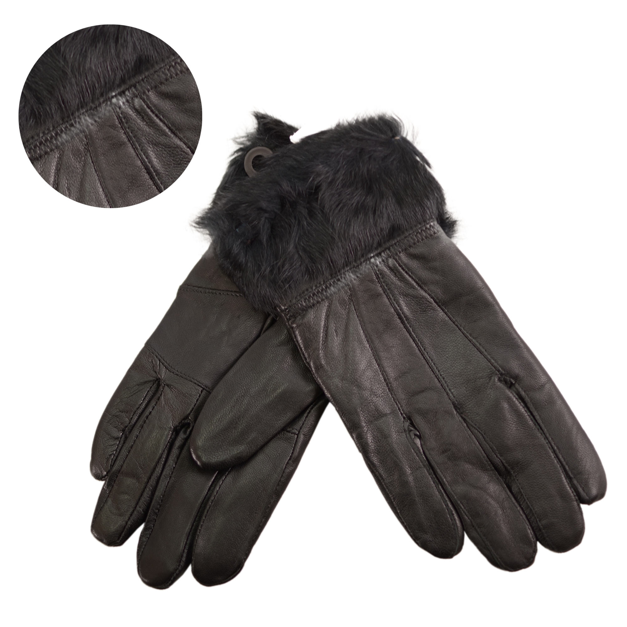 8912 BLACK LEATHER GLOVES MEDIUM
