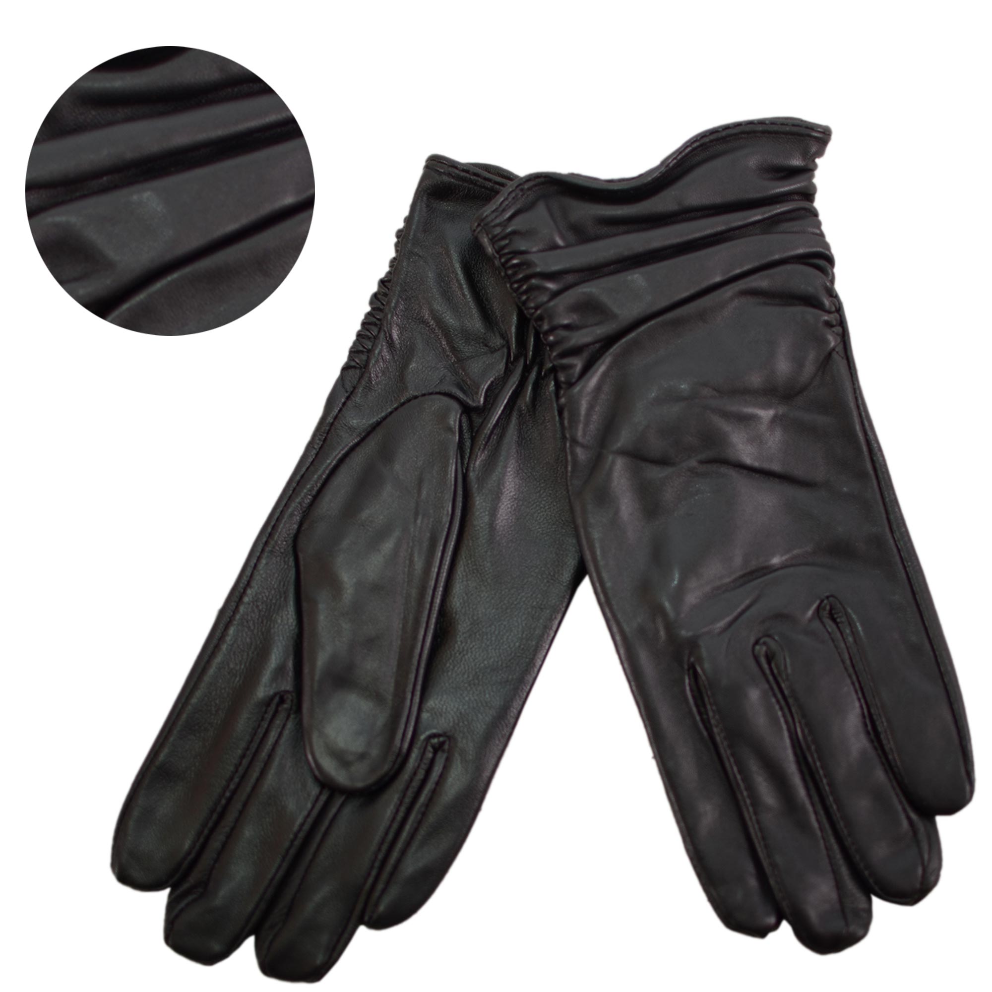 8916 BLACK LEATHER GLOVES LARGE