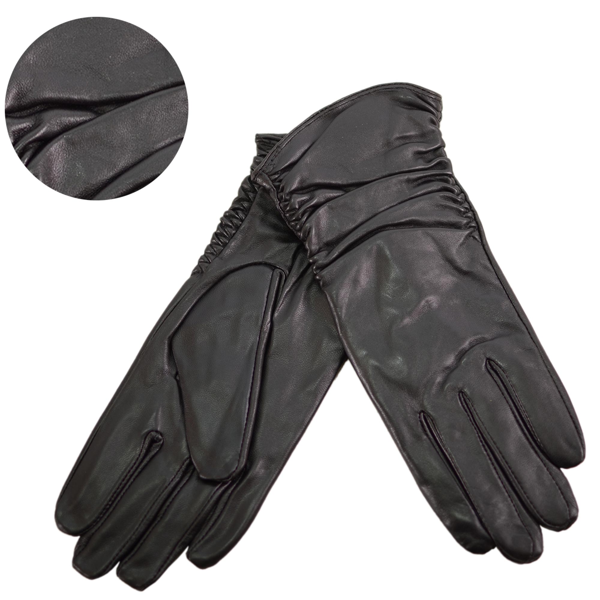 8916 BLACK LEATHER GLOVES MEDIUM