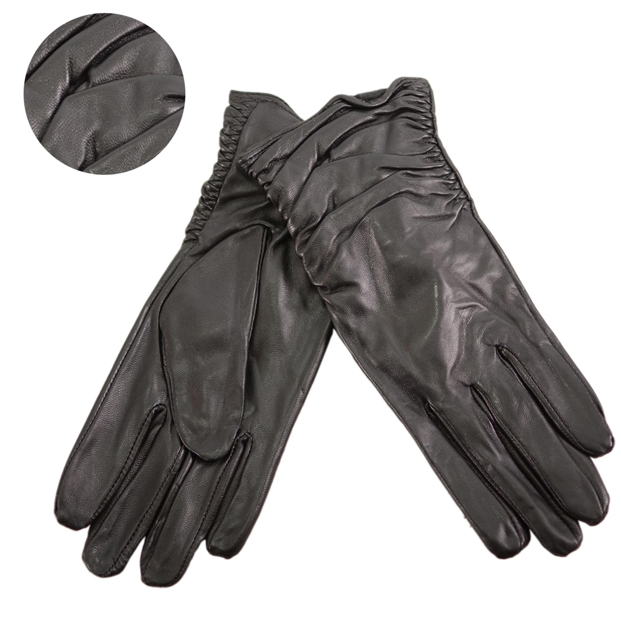 8916 BLACK LEATHER GLOVES SMALL