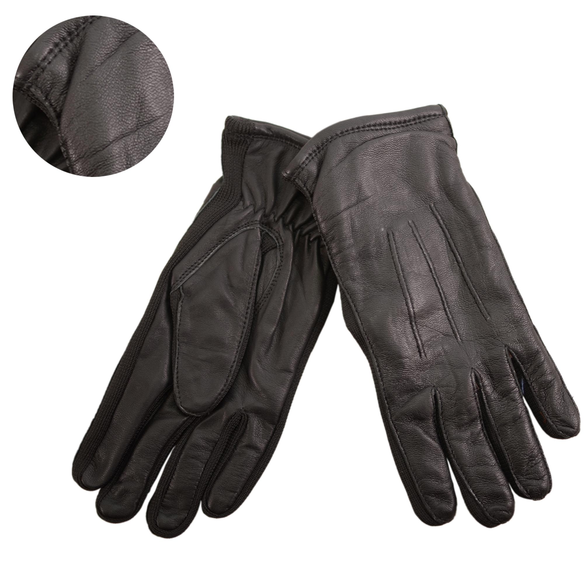 8917 BLACK LEATHER GLOVES LARGE