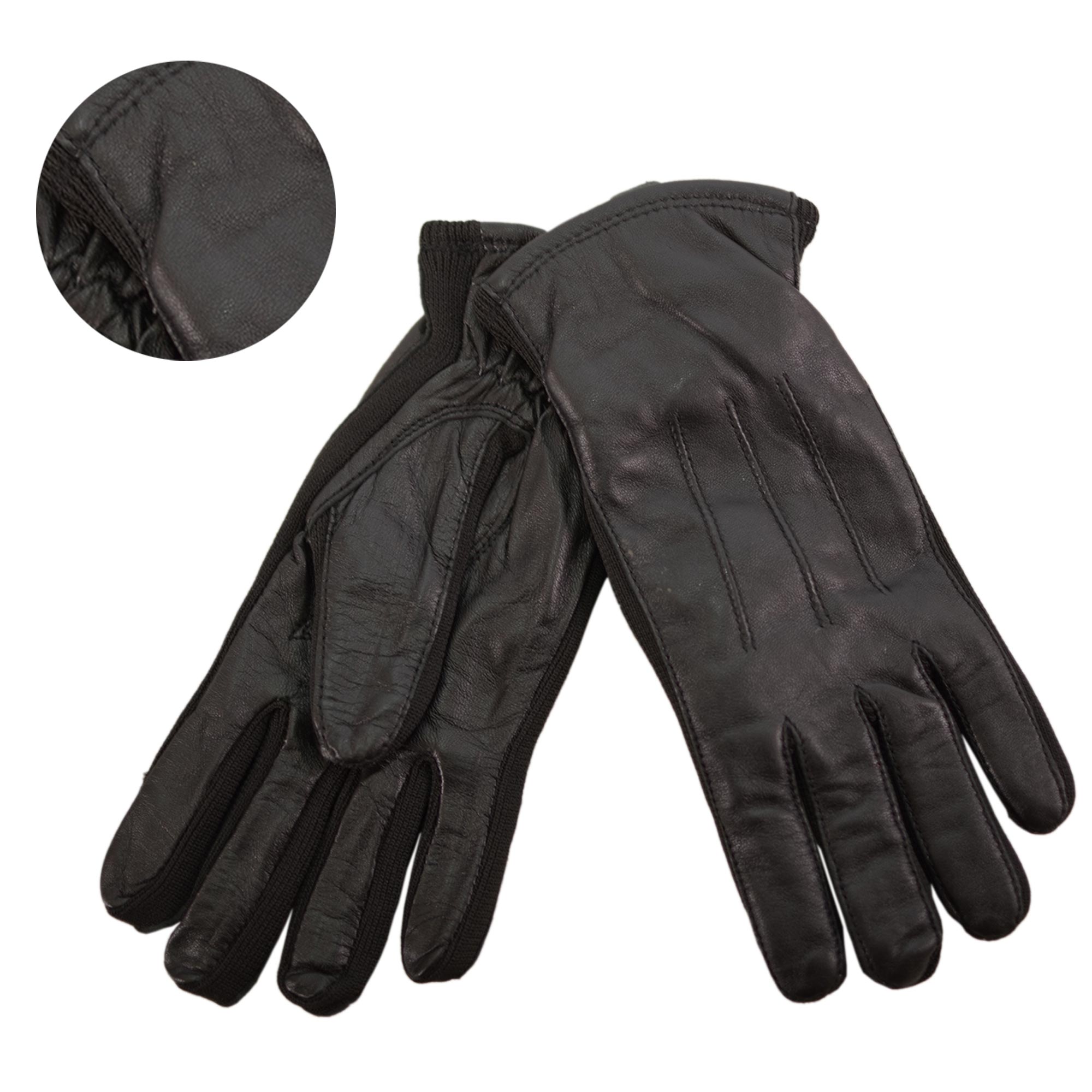 8917 BLACK LEATHER GLOVES MEDIUM