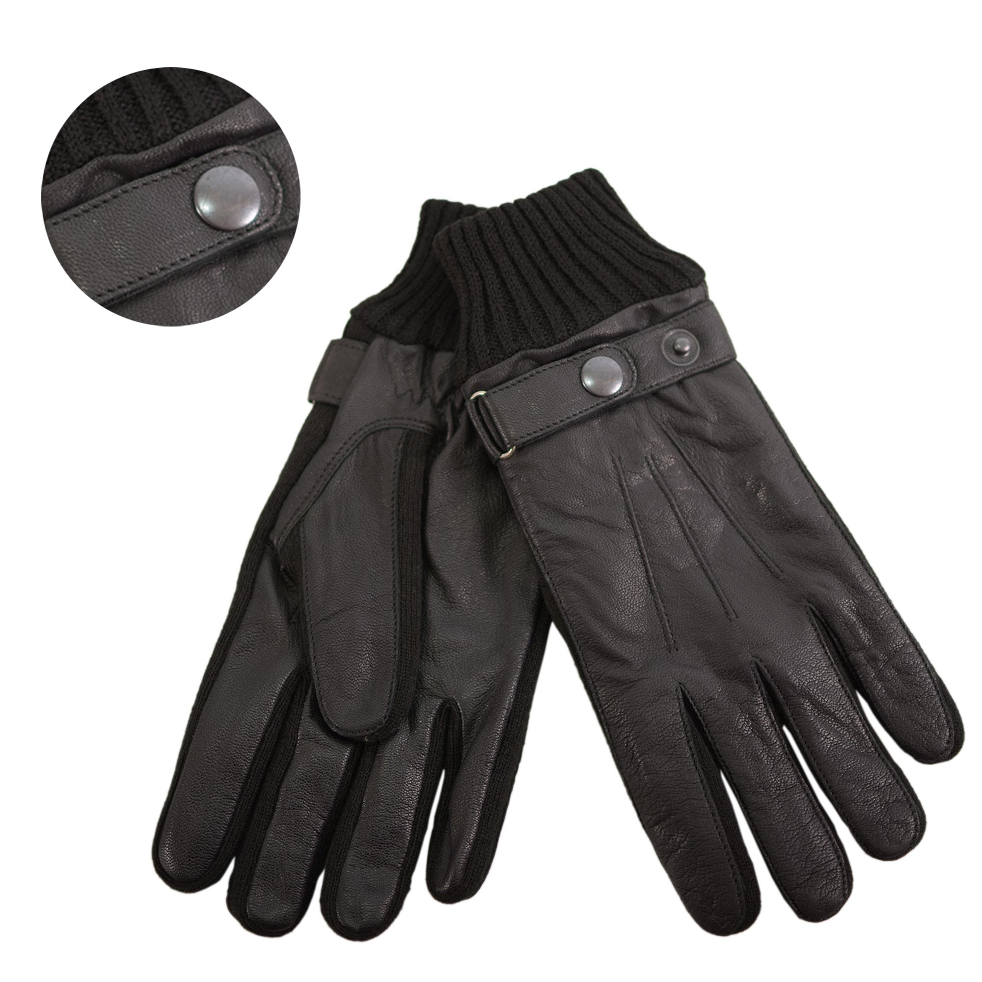 8927 BLACK LEATHER GLOVES LARGE