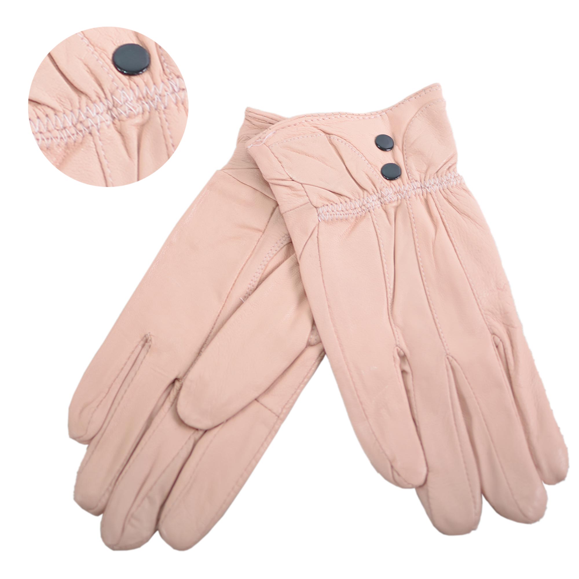 LG-004 PINK LEATHER GLOVES EXTRA LARGE