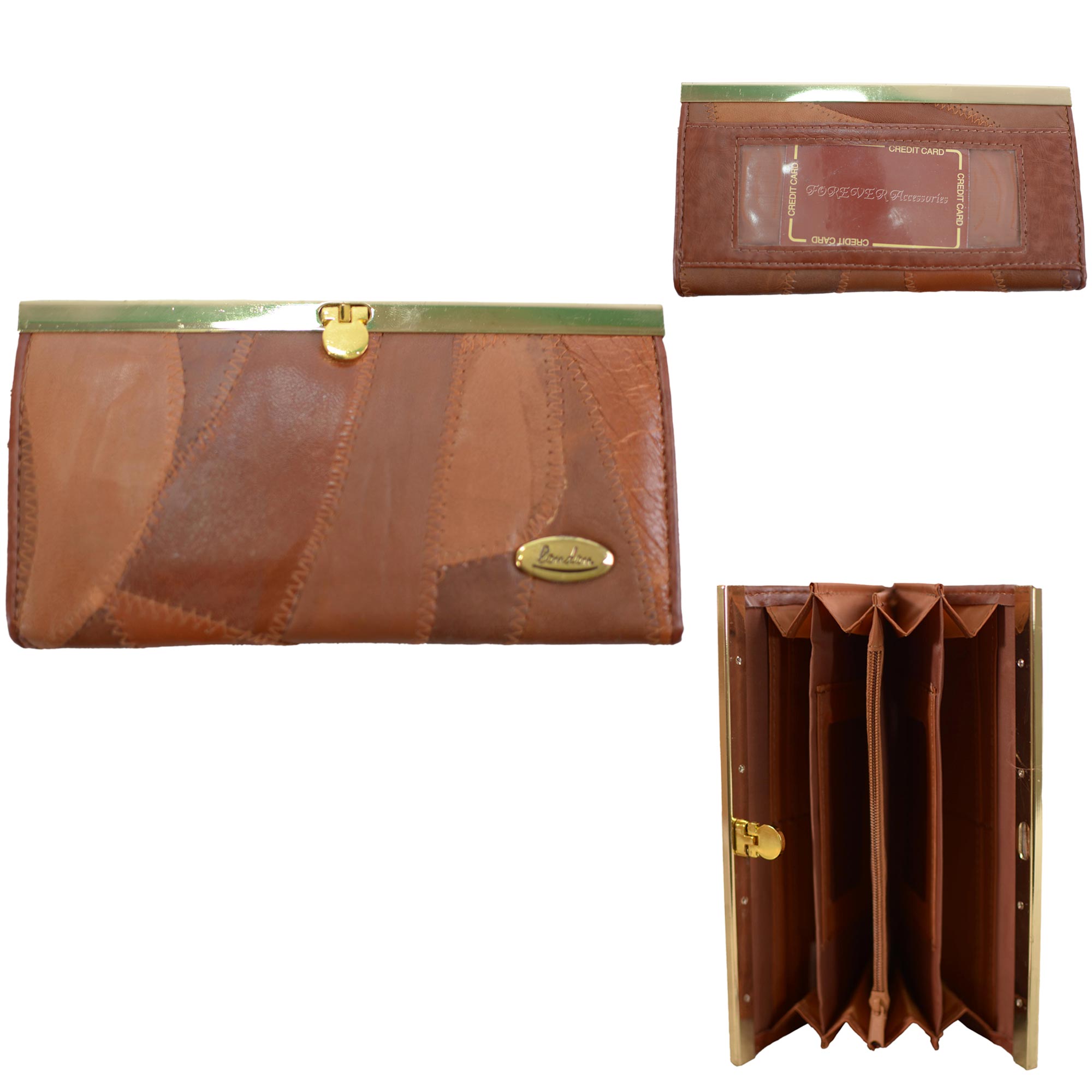PSL-53 BROWN FAUX LEATHER PURSE
