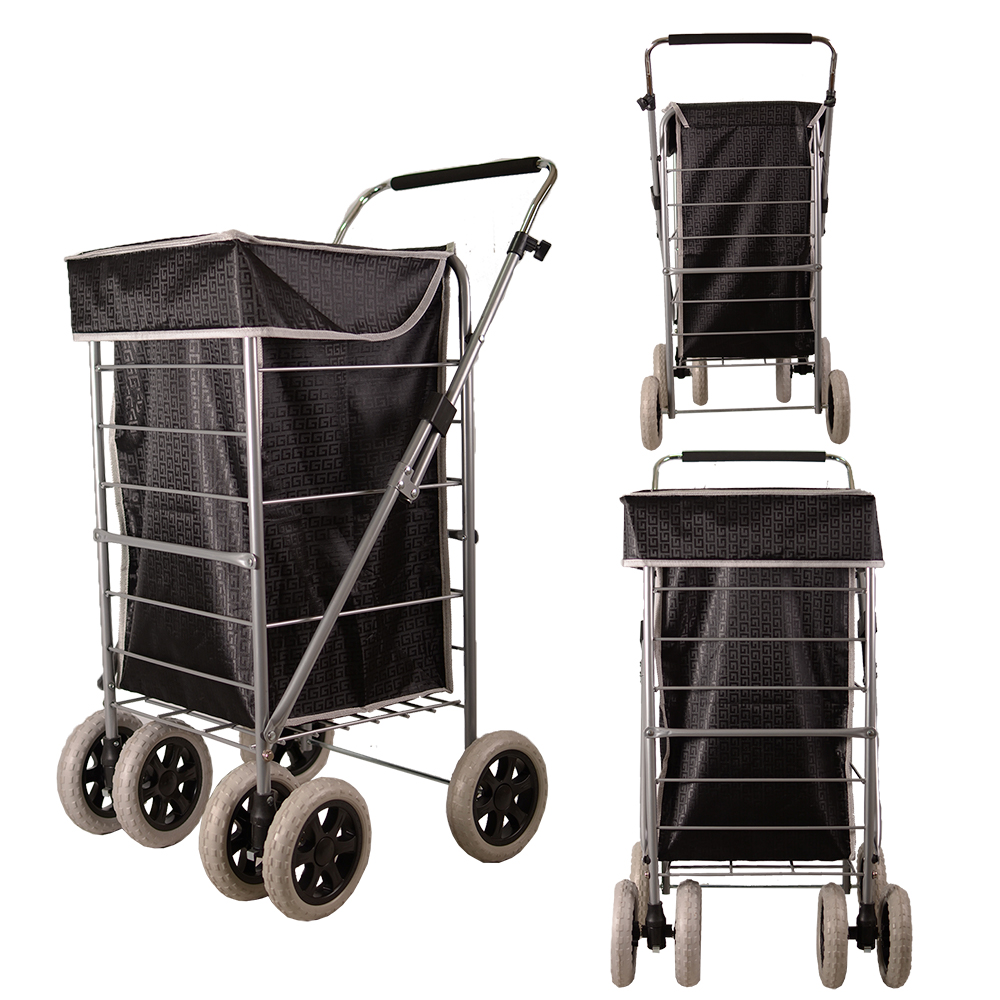 ST-SIX-01 BLACK G 6-WHEEL SHOPPING TROLLEY