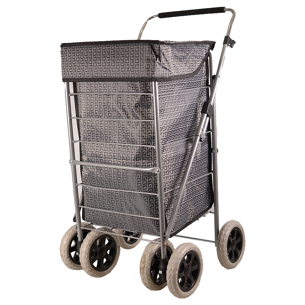 ST-SIX-01 GREY G 6-WHEEL SHOPPING TROLLEY - Image 4