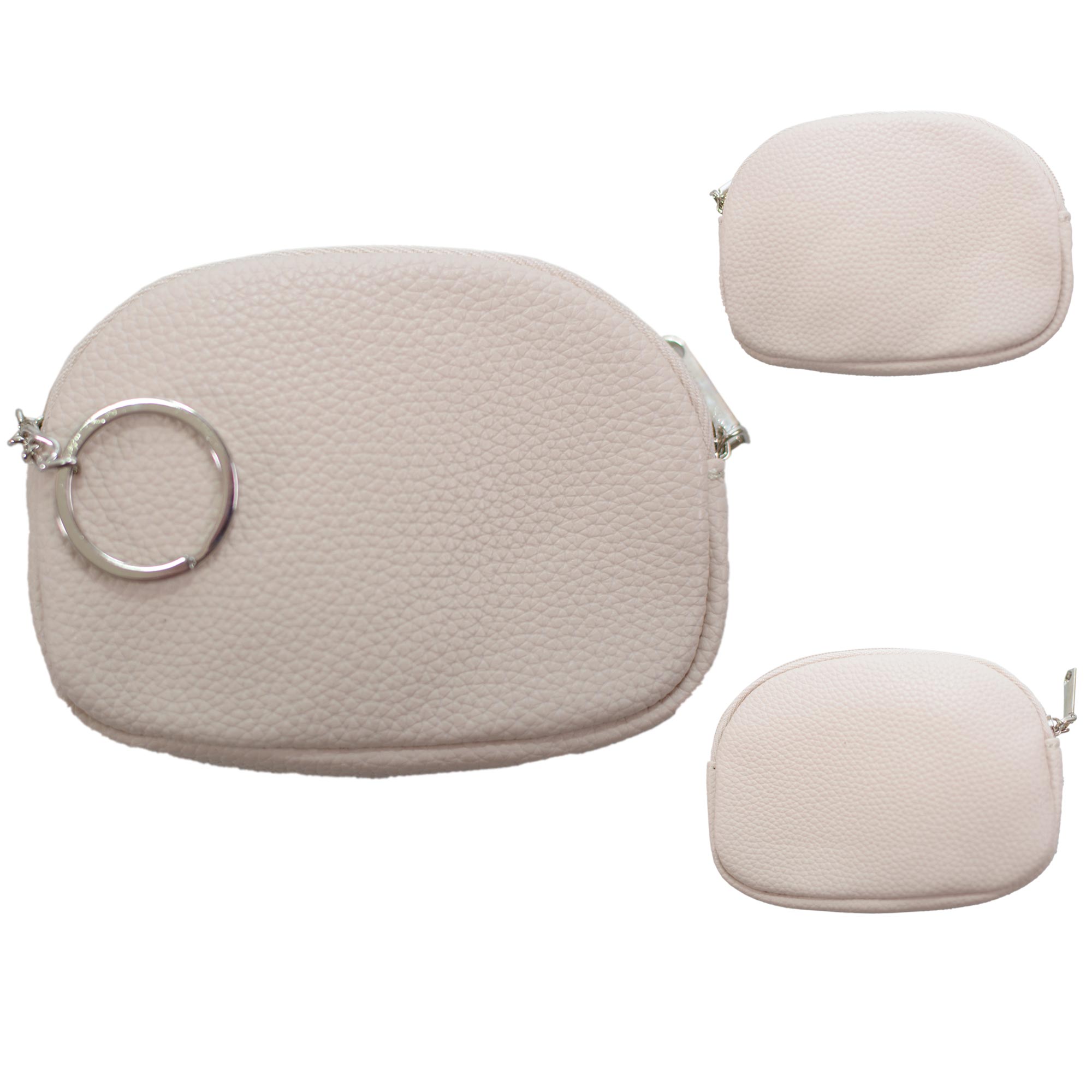 7283 BEIGE PURSE FAUX LEATHER