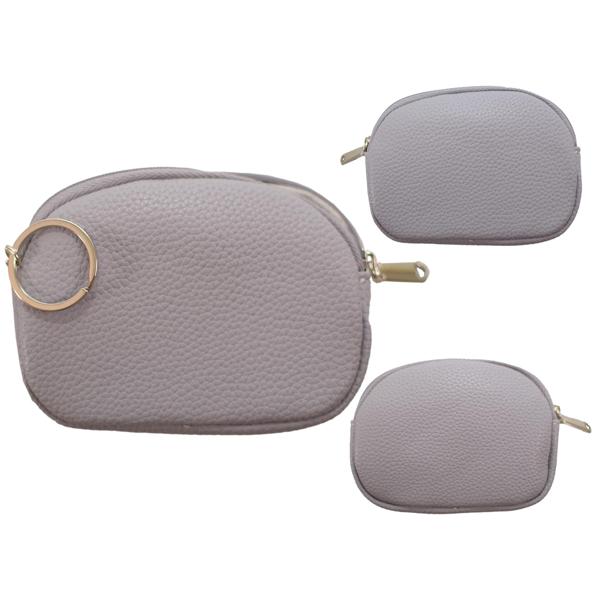 7283 LIGHT MUAVE PURSE FAUX LEATHER