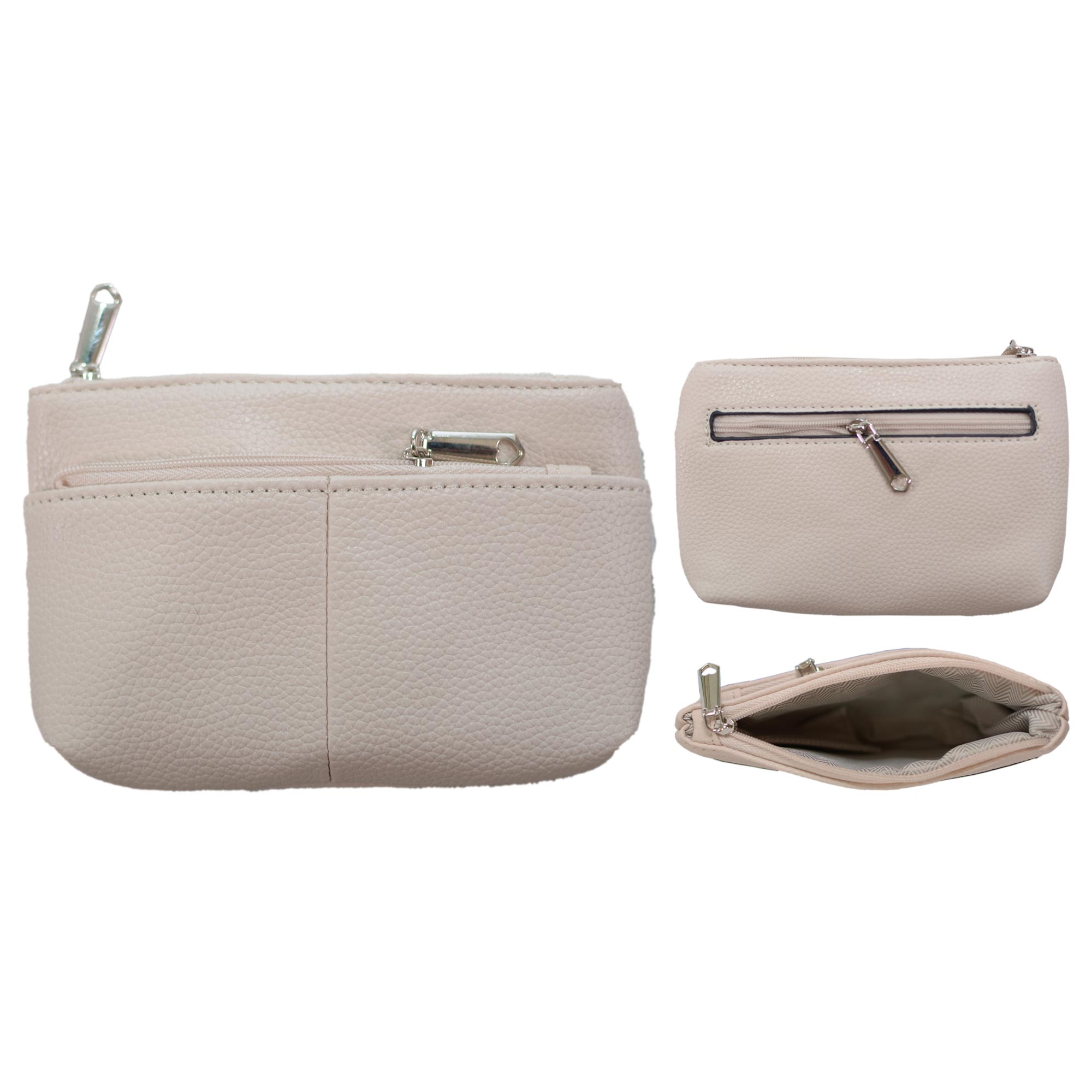 7285 BEIGE PURSE FAUX LEATHER