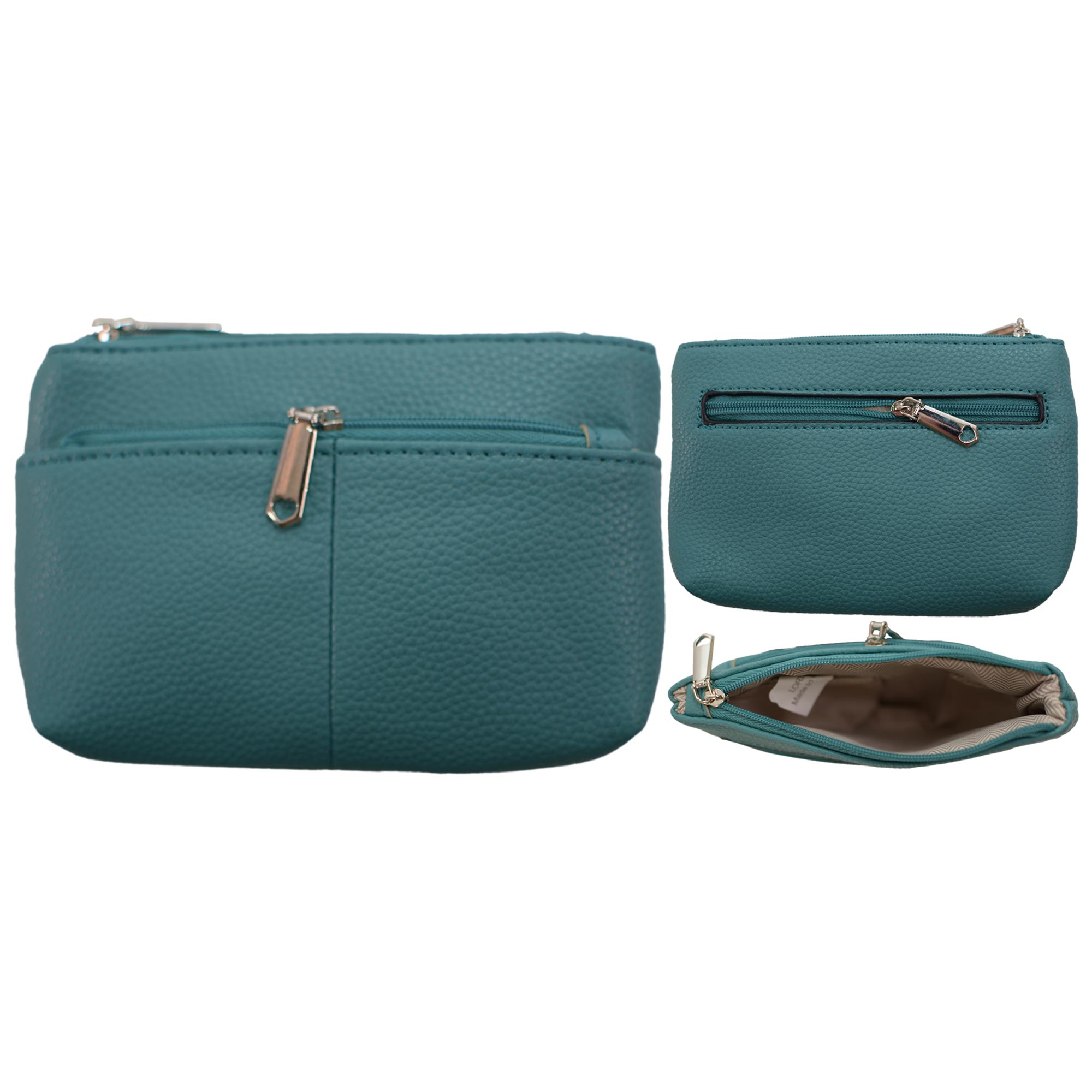 7285 TEAL PURSE FAUX LEATHER