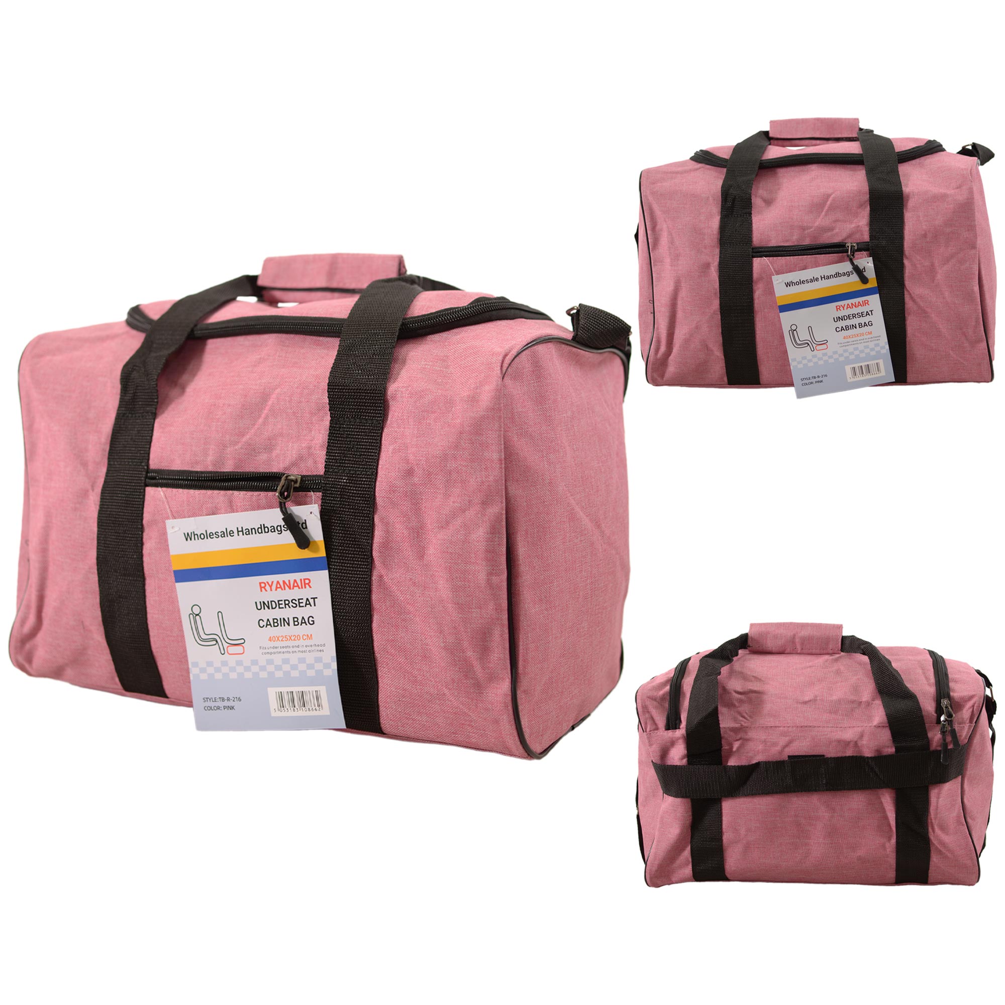 TB-R-216 PINK RYANAIR UNDERSEAT CABIN BAG