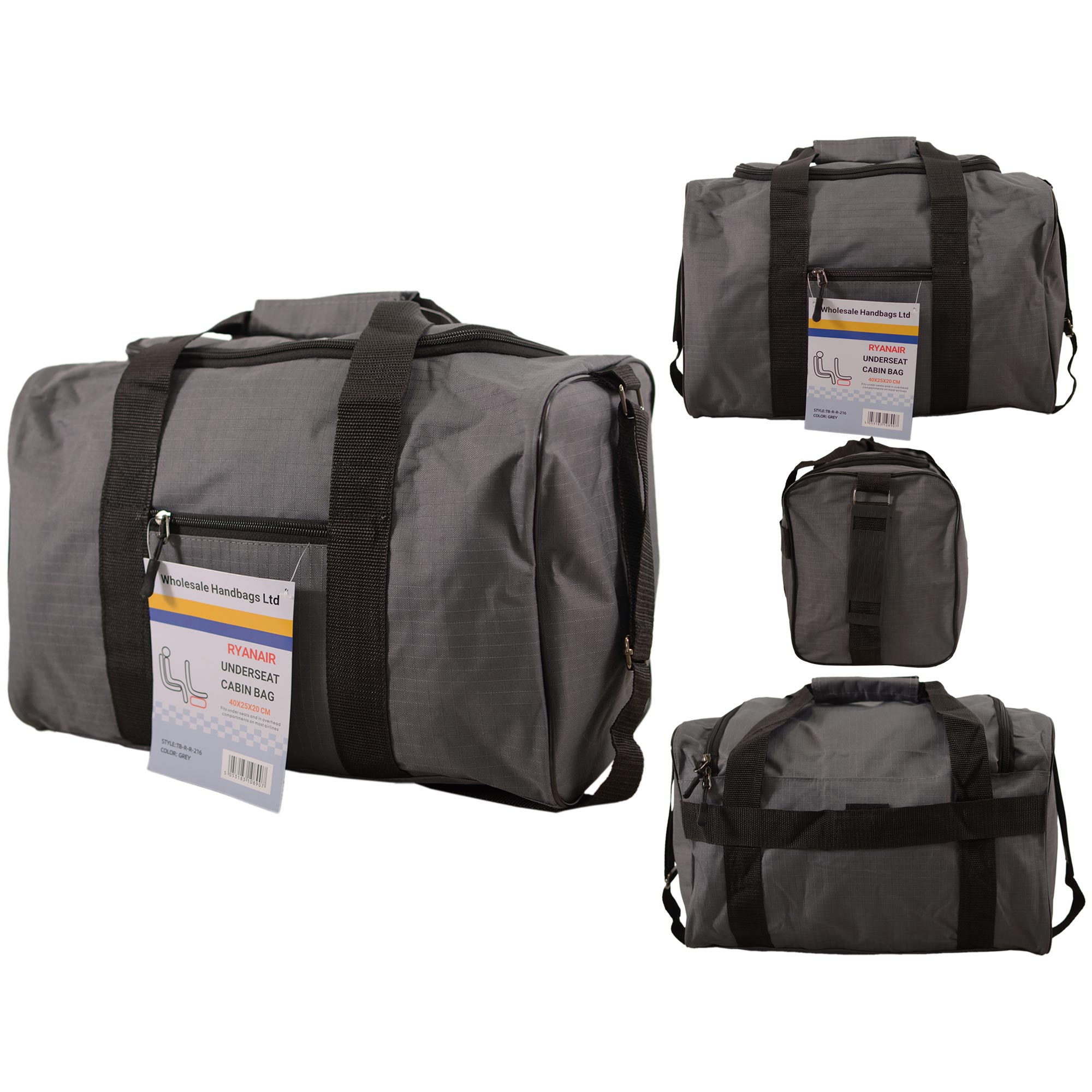 TB-R-R-216 GREY RYANAIR UNDERSEAT CABIN BAG