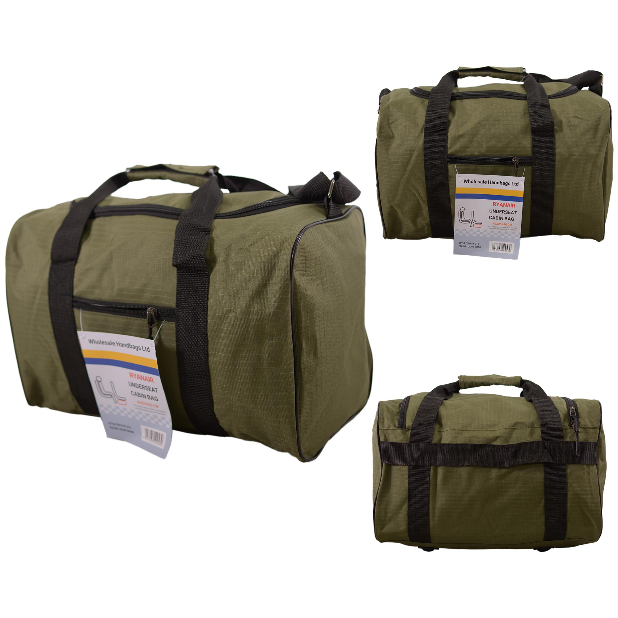 TB-R-R-216 OLIVE DRAB RYANAIR UNDERSEAT CABIN BAG