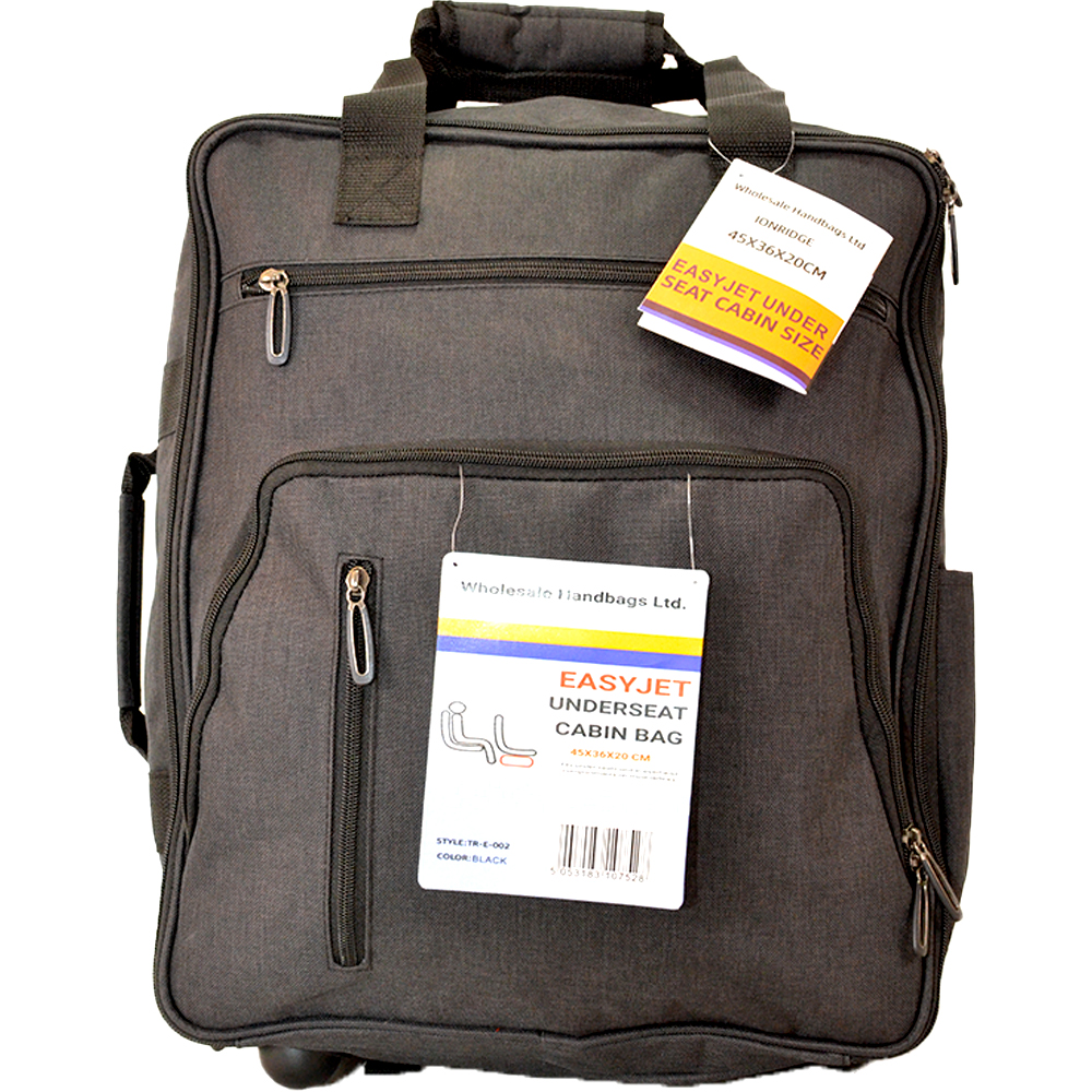 TR-E-002 BLACK EASYJET UNDERSEAT CABIN SIZE 2-WHEELED BACKPACK