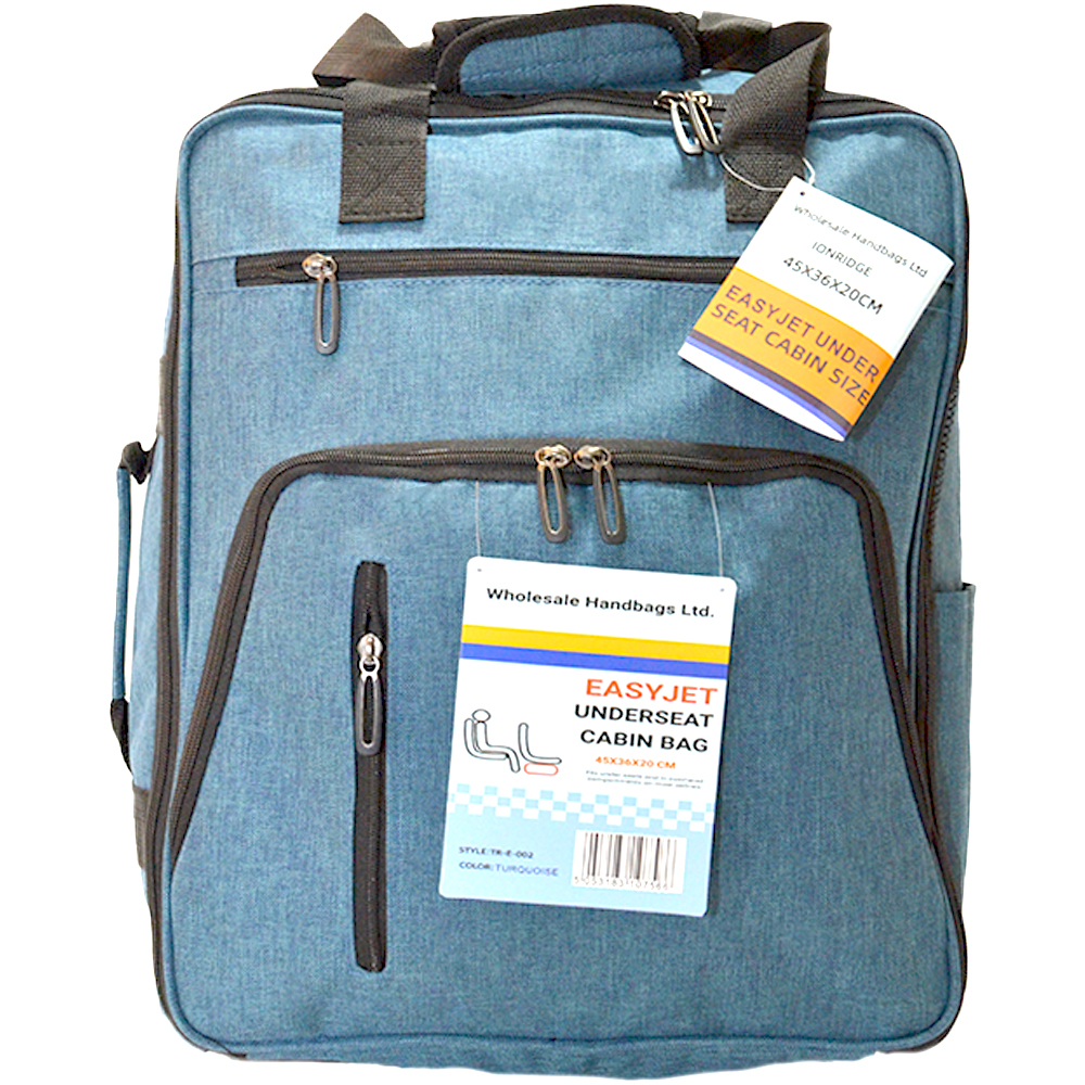 TR-E-002 TOURQUOISE EASYJET UNDERSEAT CABIN SIZE 2-WHEELED BACKPACK