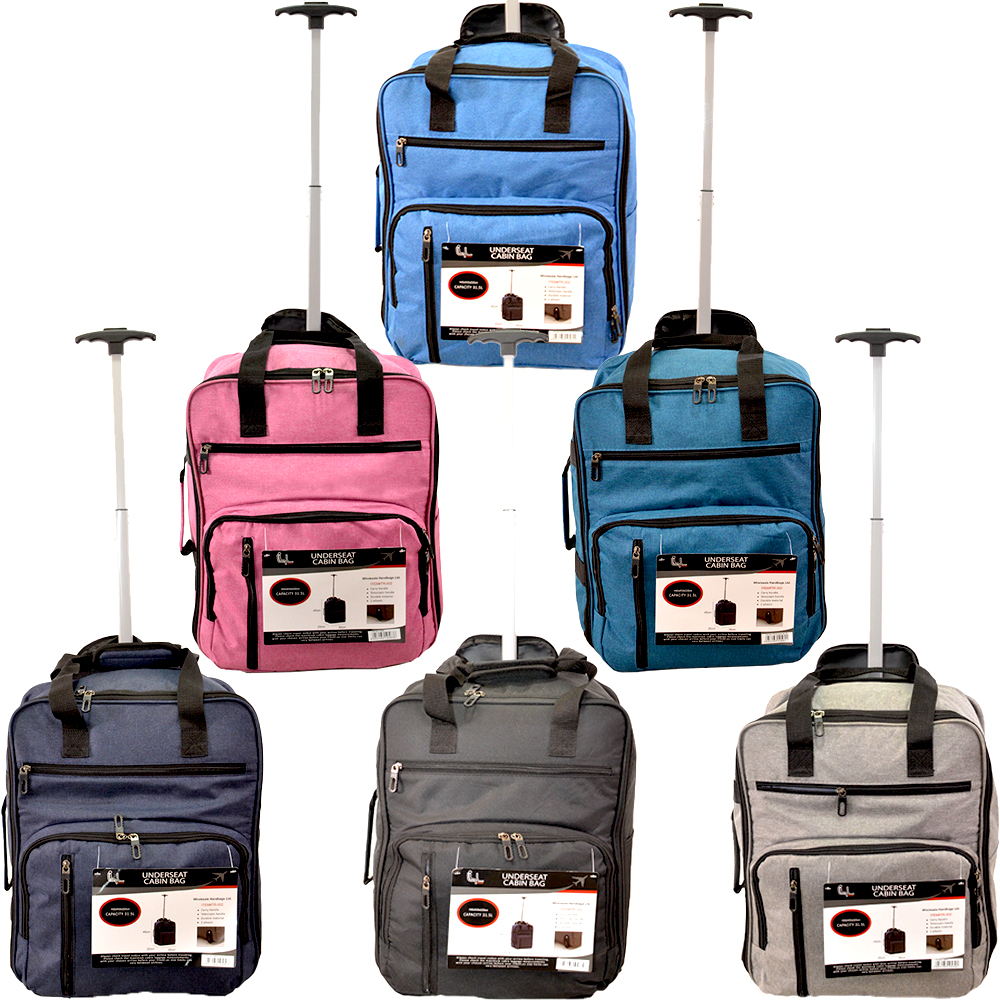 TR-002 ASSORTED EASYJET UNDERSEAT CABIN SIZE 2-WHEELED BAG BOX OF 10