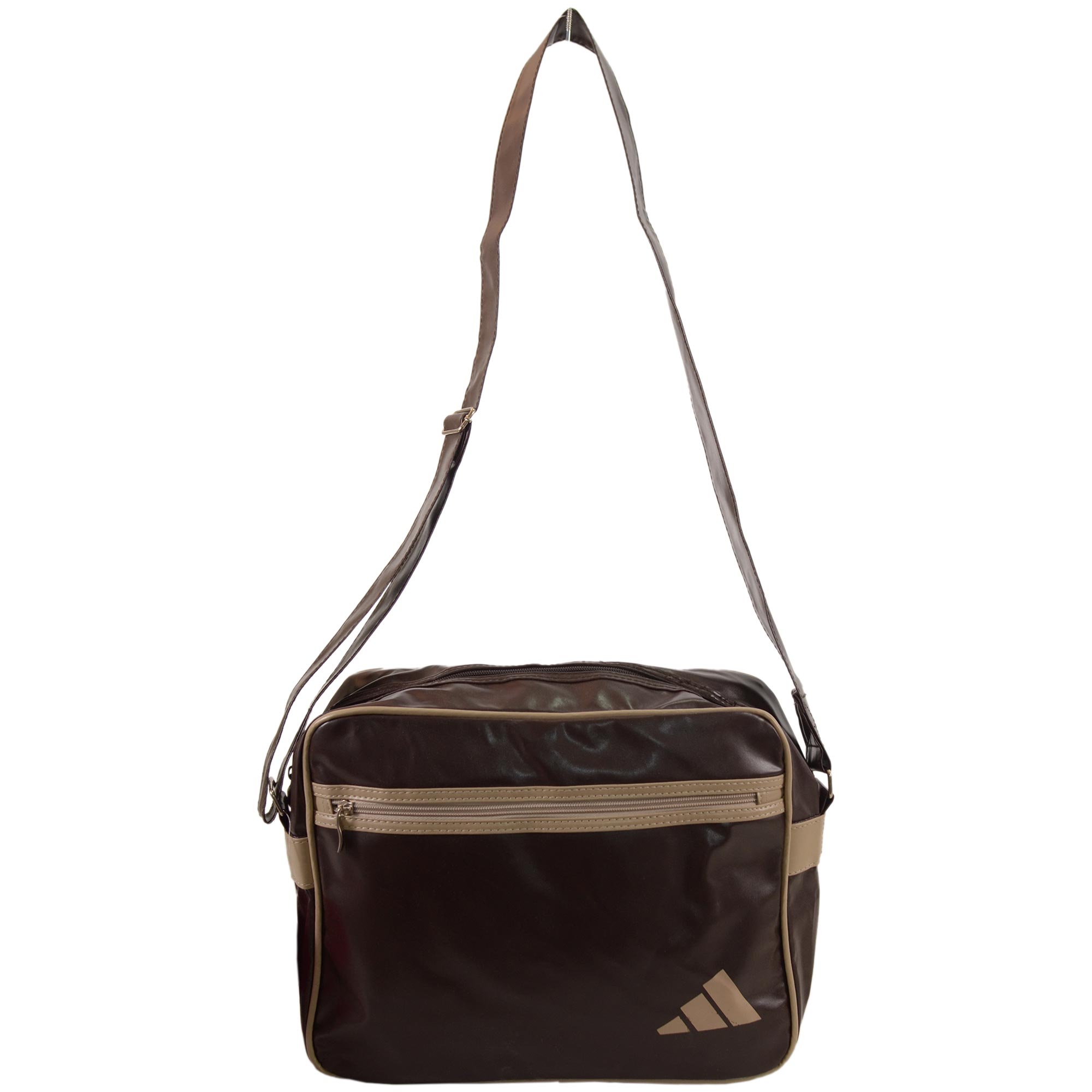 HB-PV-A-01 COFFEE CREAM FAUX LEATHER HANDBAG