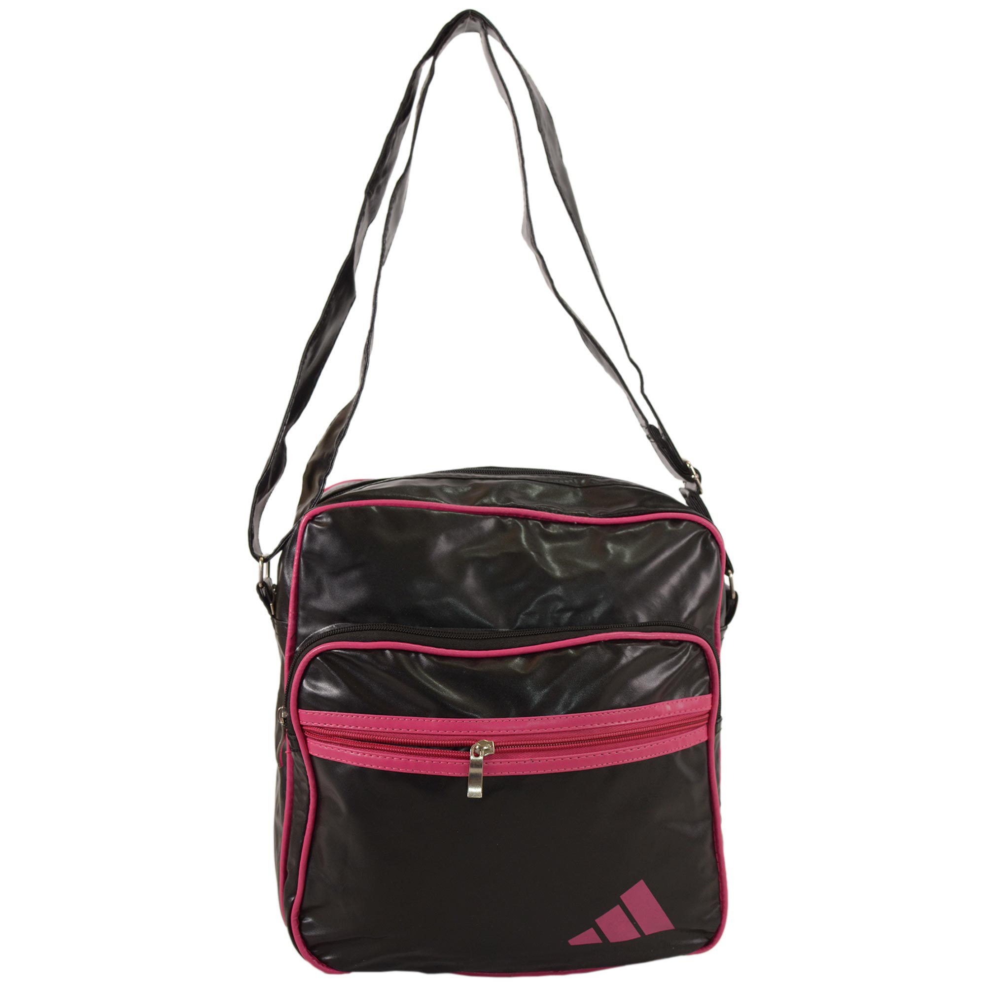 HB-PV-A-02 BLACK/PINK FAUX LEATHER HANDBAG