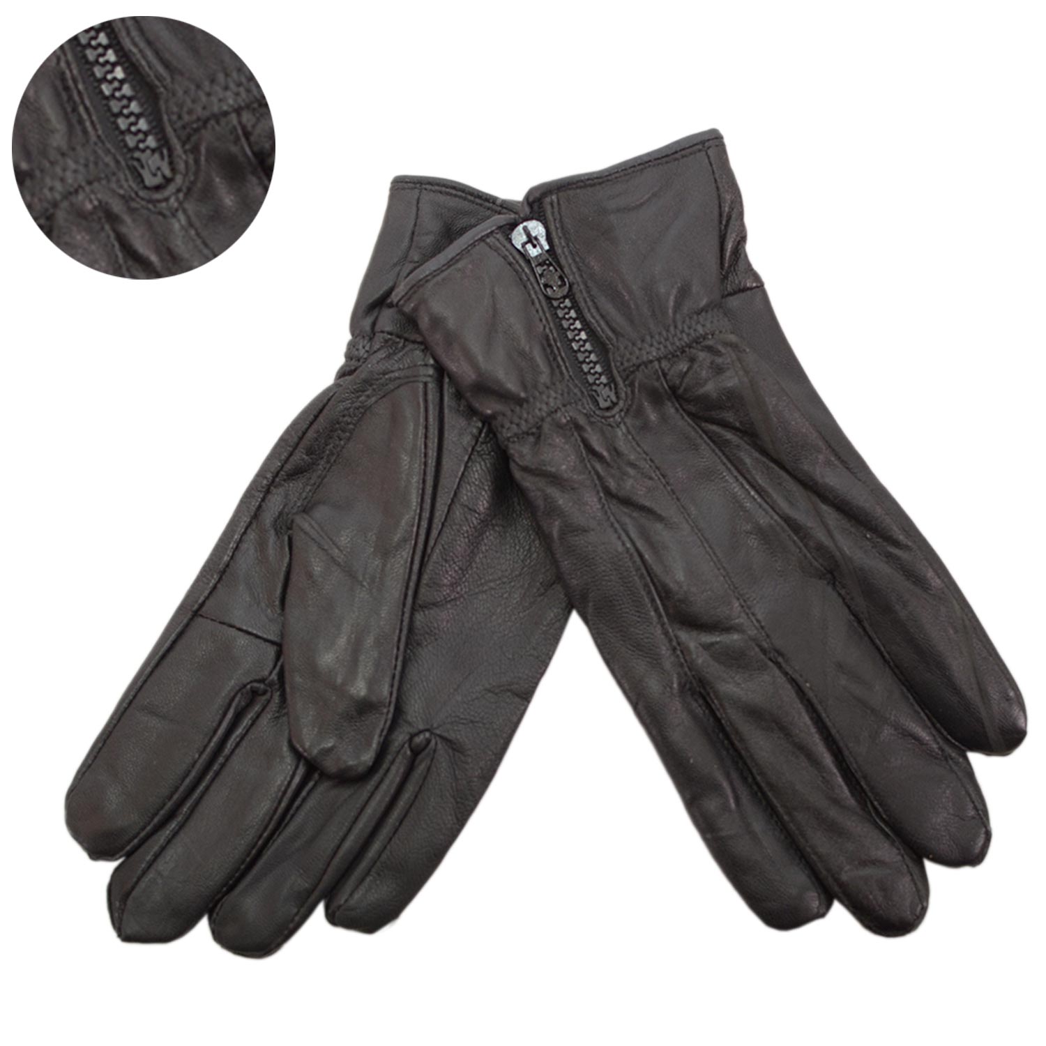 LG 010 LARGE BLACK LEATHER GLOVES