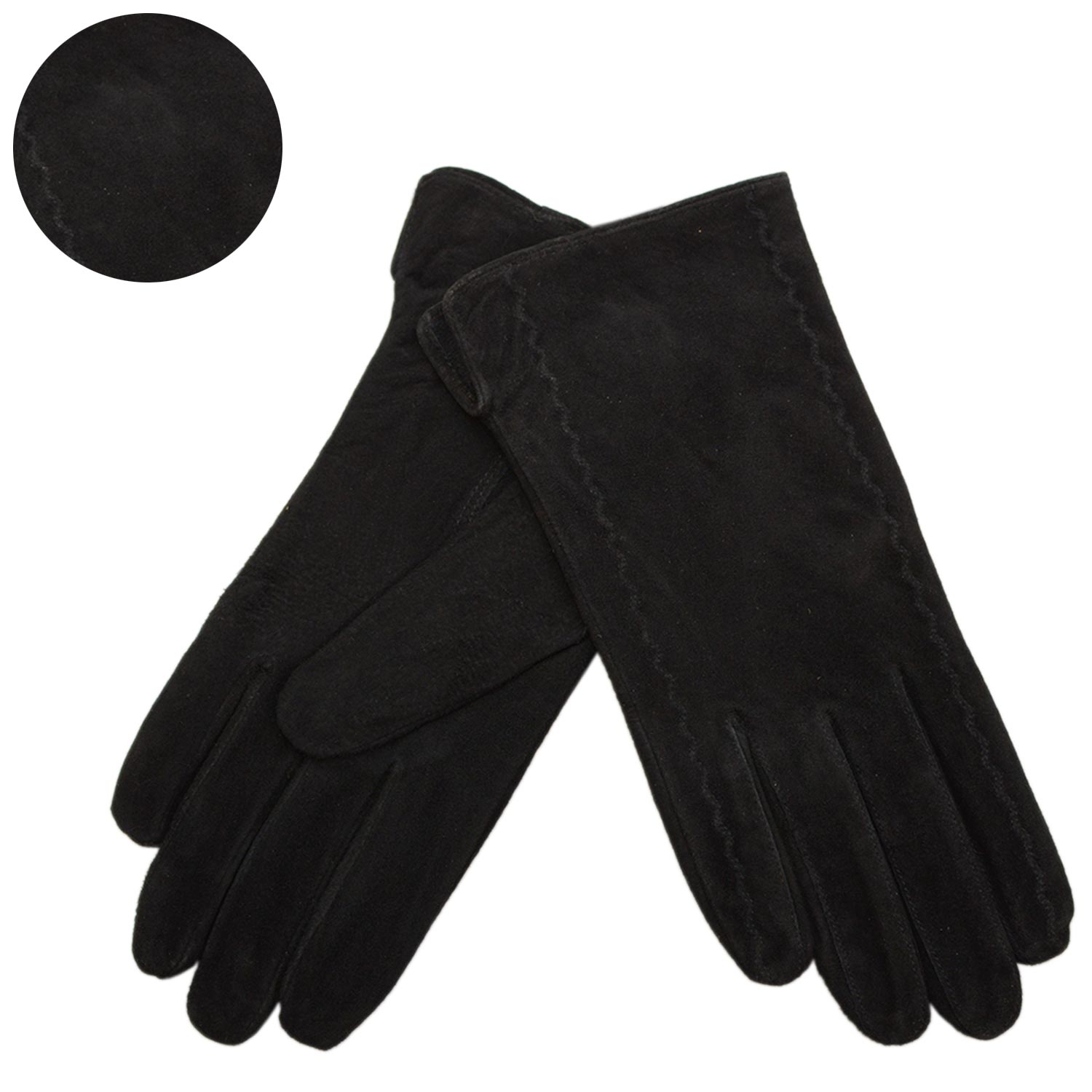 LG-100 LARGE BLACK SUEDE GLOVES
