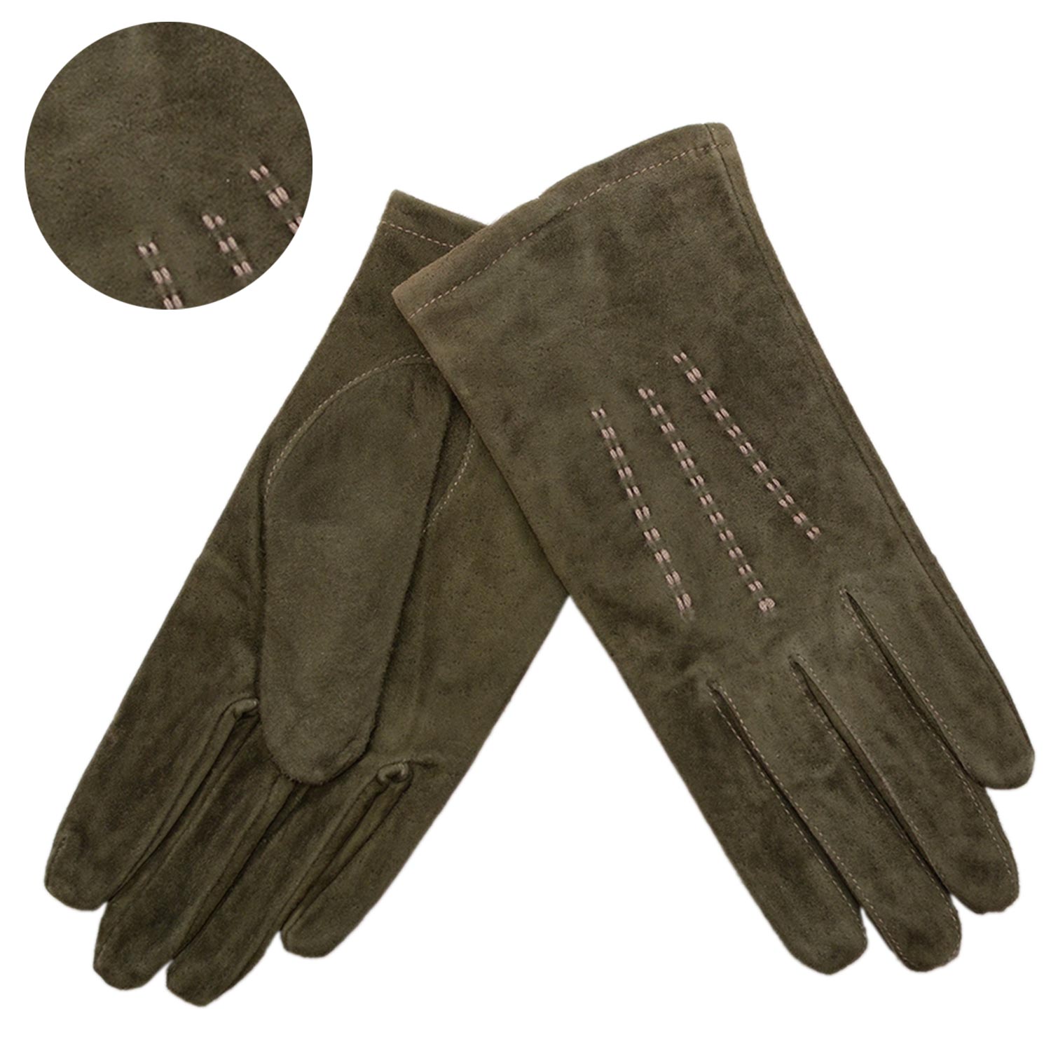 LG-102 LARGE DARK GREEN SUEDE GLOVES